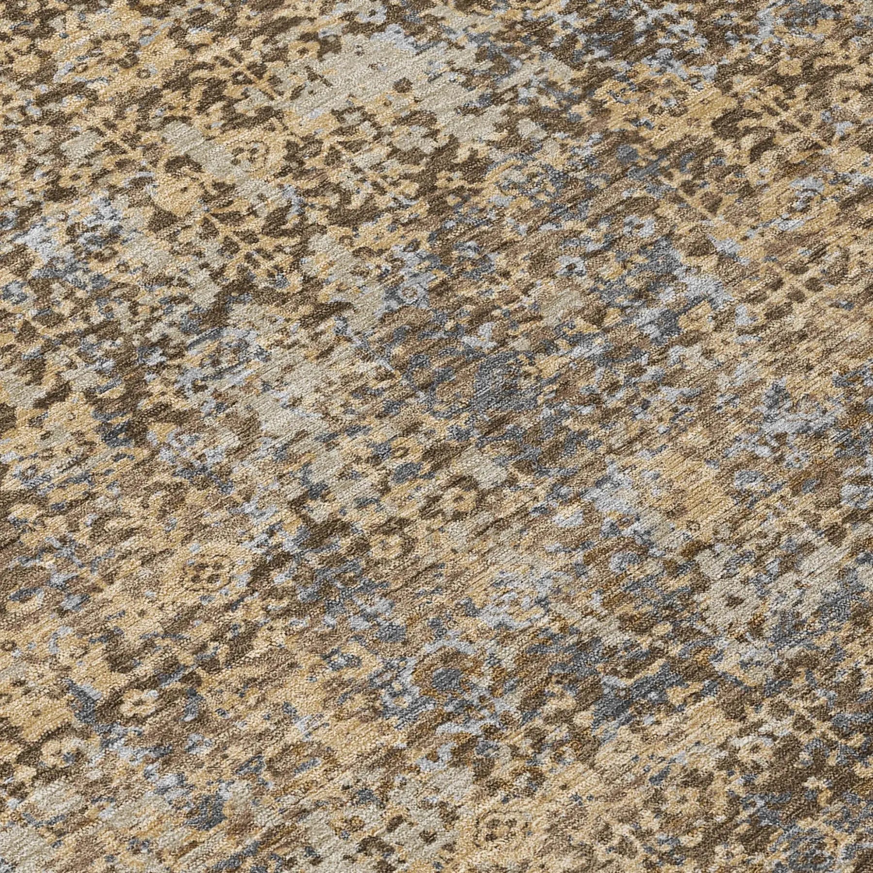 8' Chocolate And Brown Round Abstract Washable Indoor Outdoor Area Rug Homeroots Outdoor