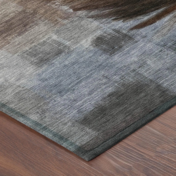 8' Chocolate And Brown Round Botanical Leaves Washable Indoor Outdoor Area Rug Homeroots Outdoor