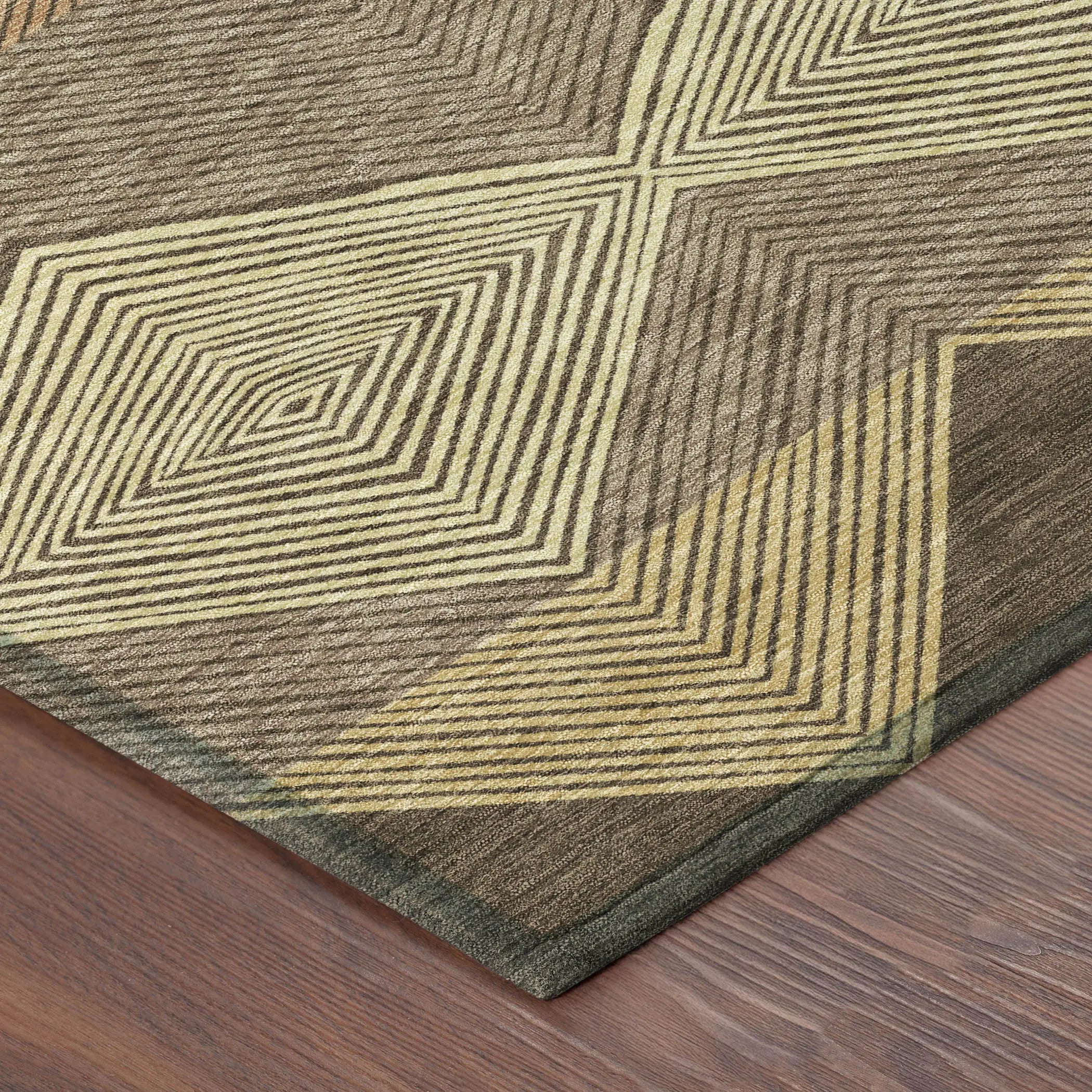 8' Chocolate And Brown Round Geometric Washable Indoor Outdoor Area Rug Homeroots Outdoor