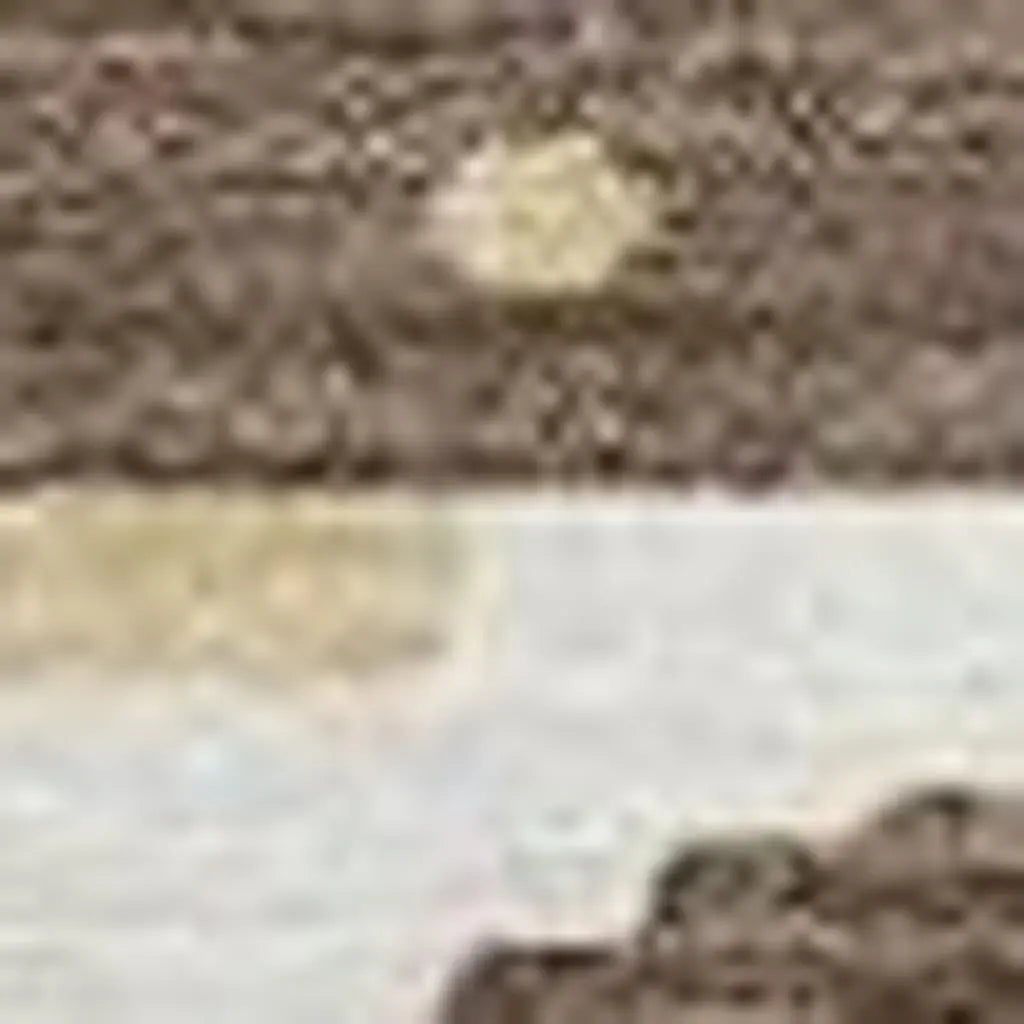 8' Coffee And Brown Round Abstract Washable Indoor Outdoor Area Rug Homeroots Outdoor