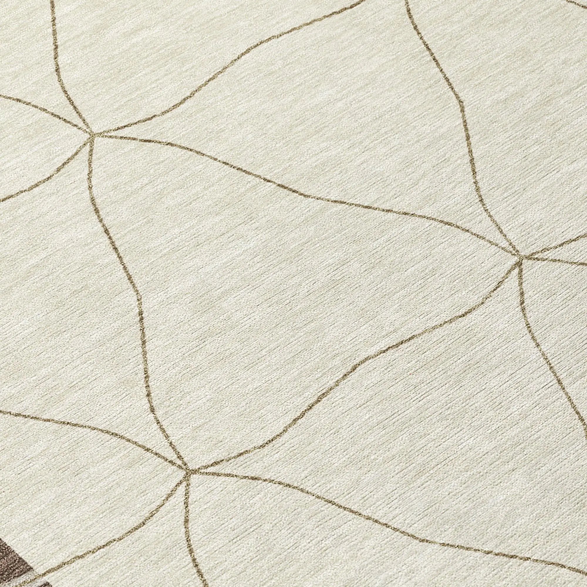 8' Coffee And Brown Round Geometric Washable Indoor Outdoor Area Rug Homeroots Outdoor