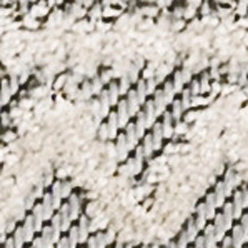 8' Cream And Gray Trellis Indoor Outdoor Runner Rug - GreatEagleInc