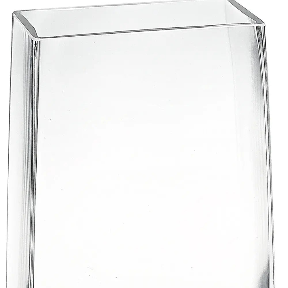 8" Crystal Glass Clear Rectangle Table Vase Homeroots Home Decor