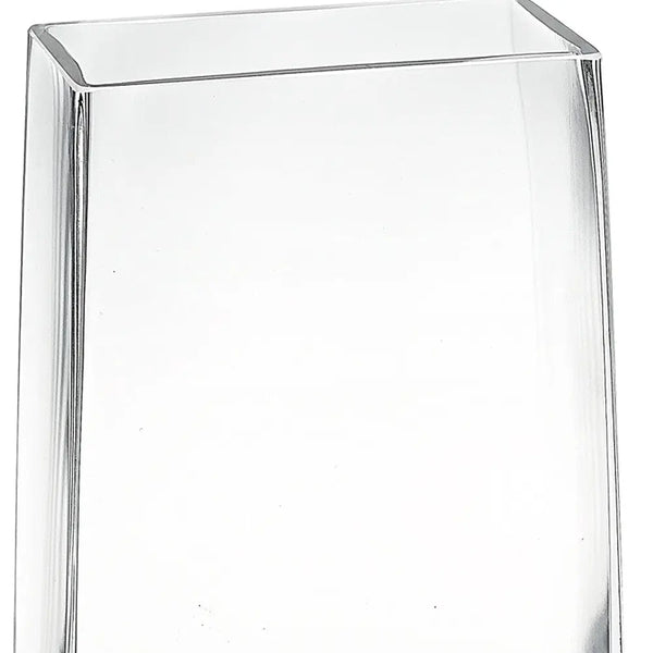8" Crystal Glass Clear Rectangle Table Vase Homeroots Home Decor