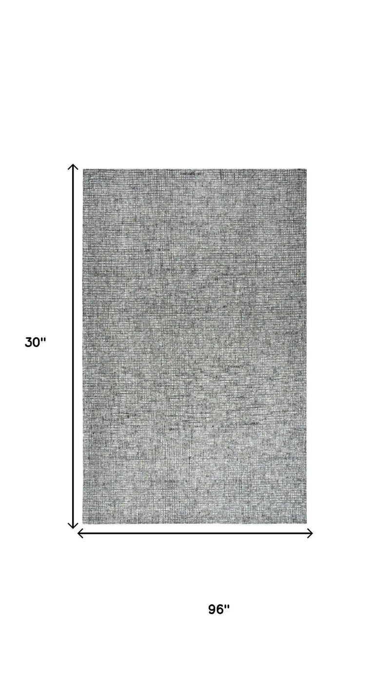 8' Dark Gray And Beige Wool Hand Tufted Area Rug Homeroots Home Decor