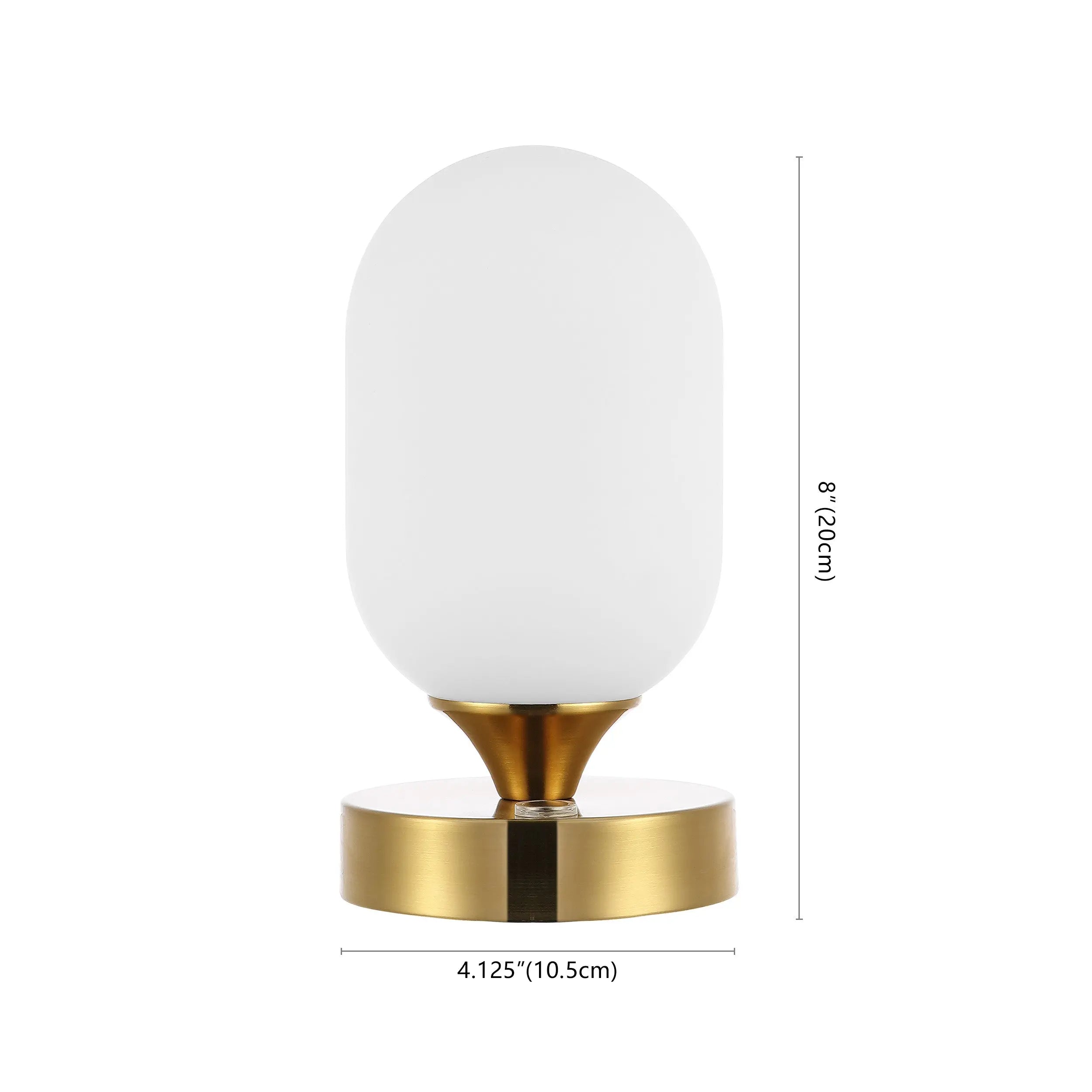 8" Gold Novelty USB Table Lamp Homeroots Lighting