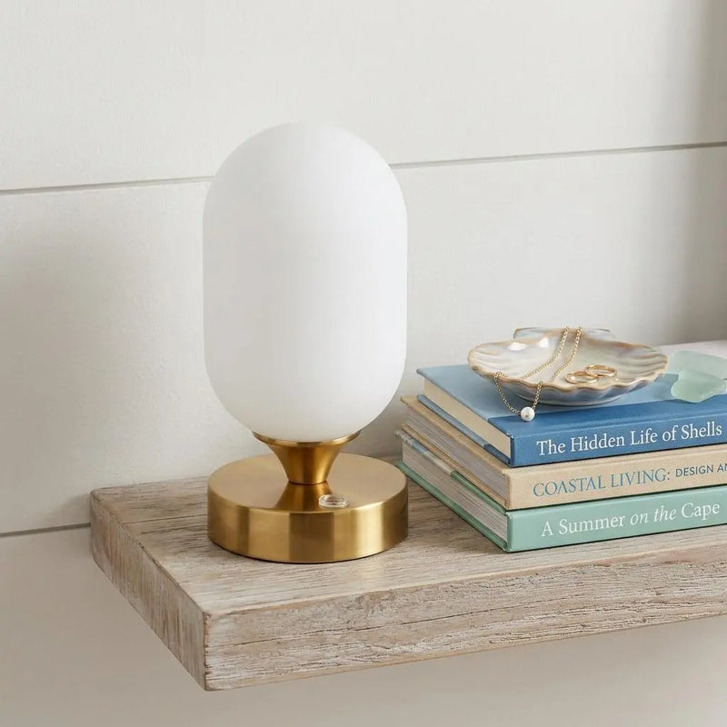 8" Gold Novelty USB Table Lamp Homeroots Lighting