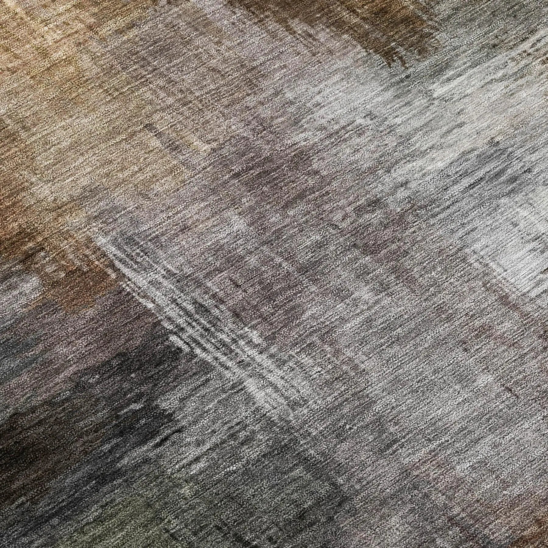 8' Granite Gray And Gray Round Abstract Washable Indoor Outdoor Area Rug Homeroots Outdoor