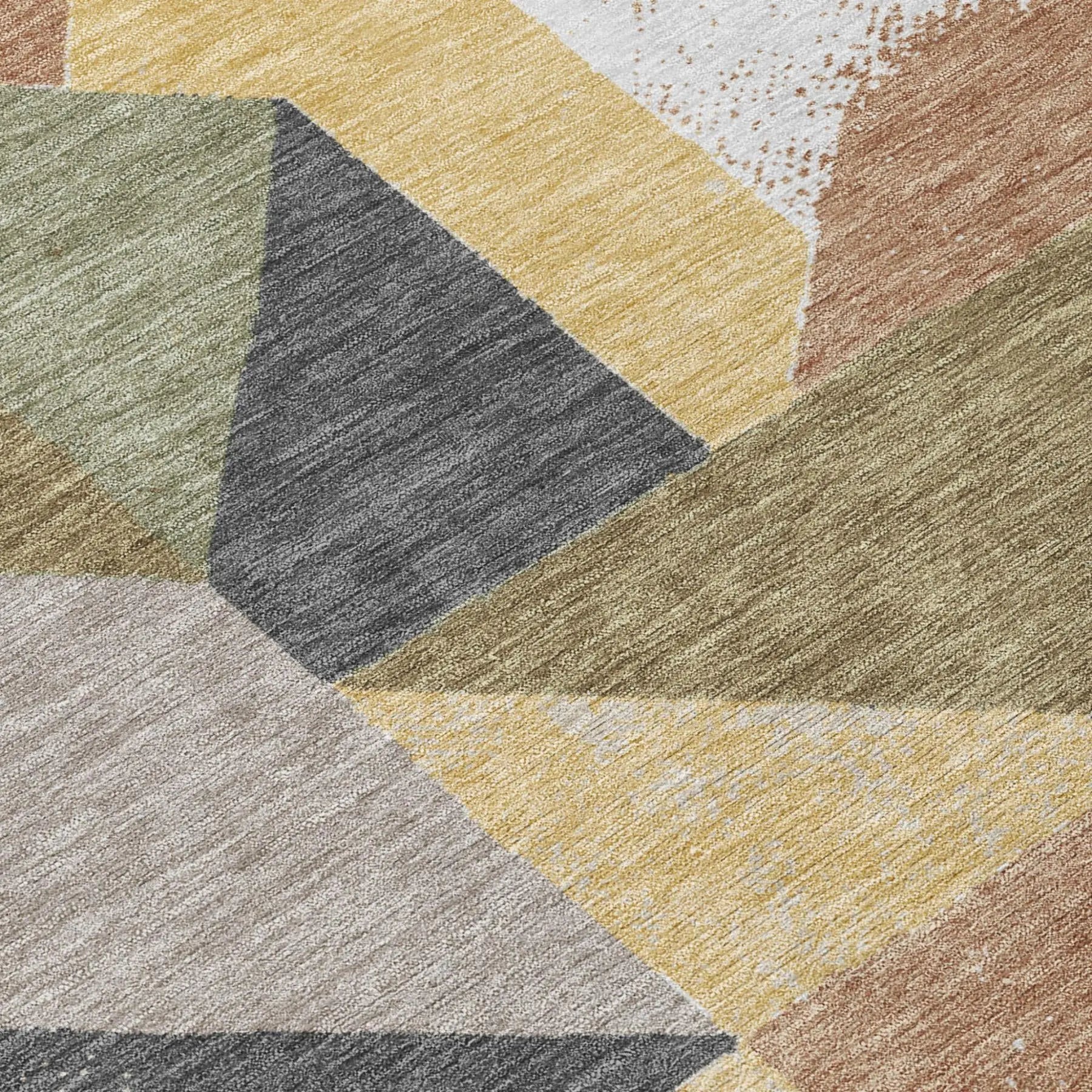 8' Graphite And Gray Round Geometric Washable Indoor Outdoor Area Rug Homeroots Outdoor