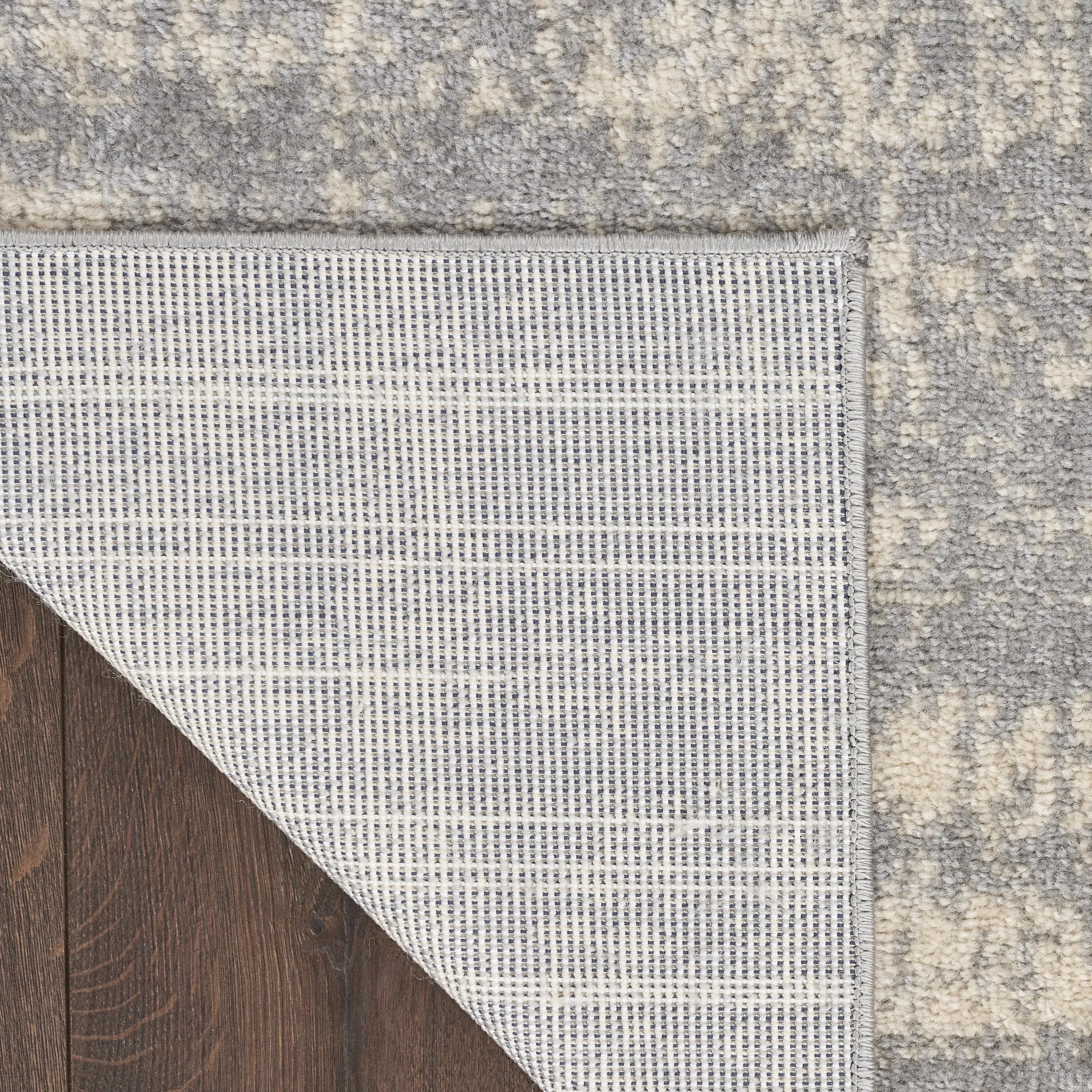 8' Gray And Beige Abstract Indoor Outdoor Runner Rug Homeroots Outdoor