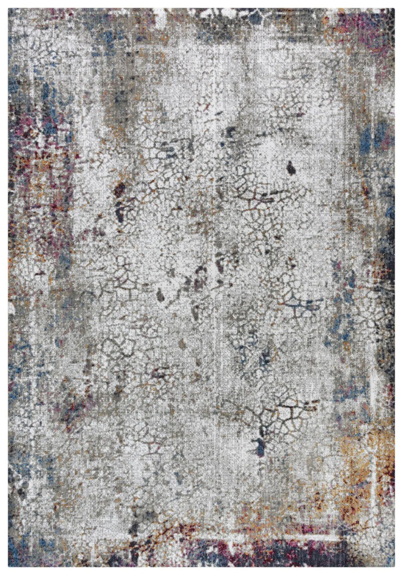 8' Gray And Blue Abstract Hand Carved Handmade Area Rug Homeroots Home Decor