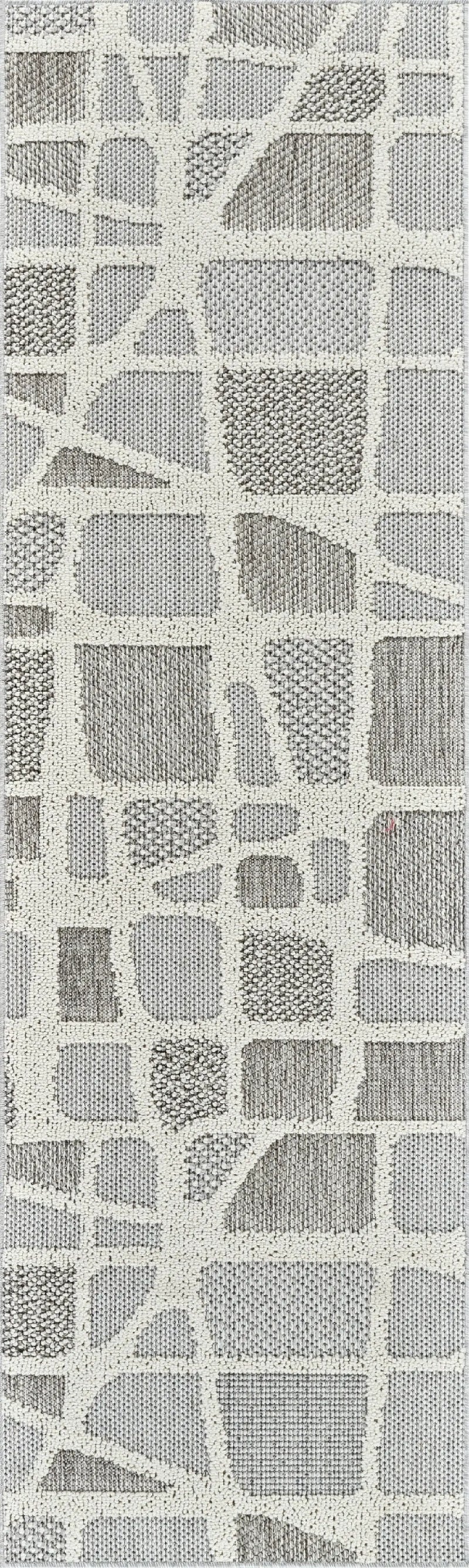 8' Gray And Cream Abstract Area Rug Homeroots Home Decor