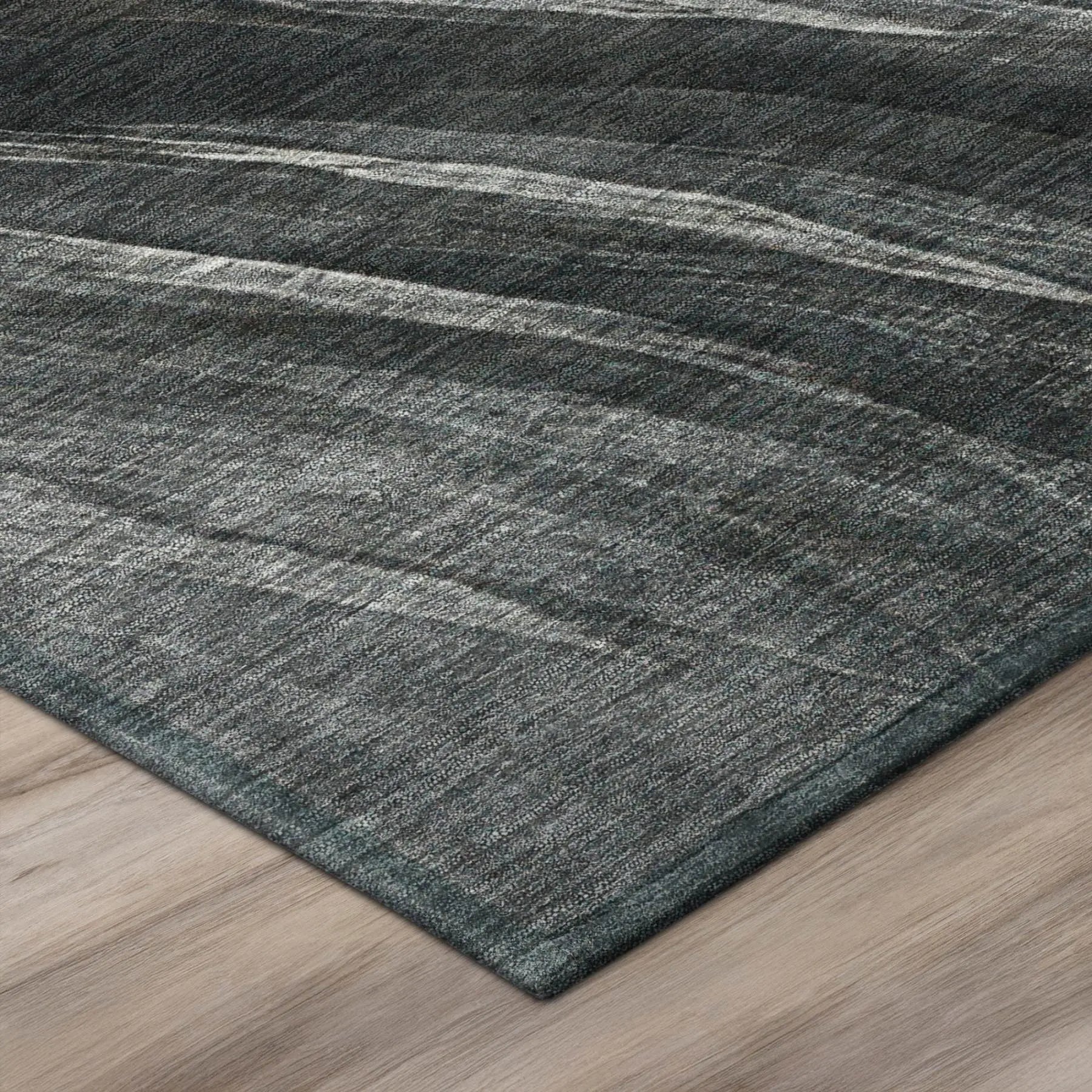 8' Gray And Graphite Round Abstract Washable Indoor Outdoor Area Rug Homeroots Outdoor