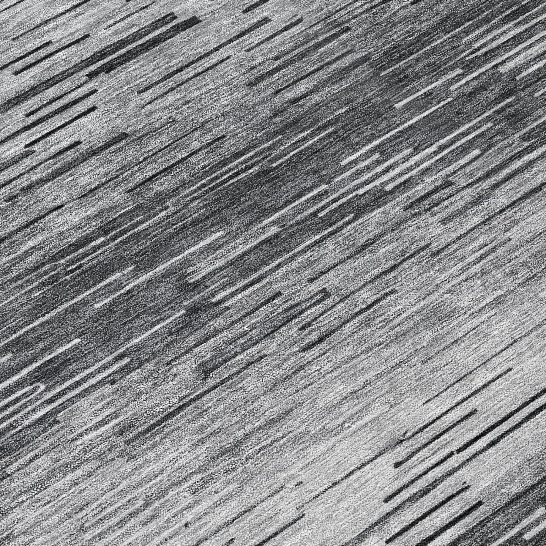8' Gray And Graphite Round Striped Washable Indoor Outdoor Area Rug Homeroots Outdoor