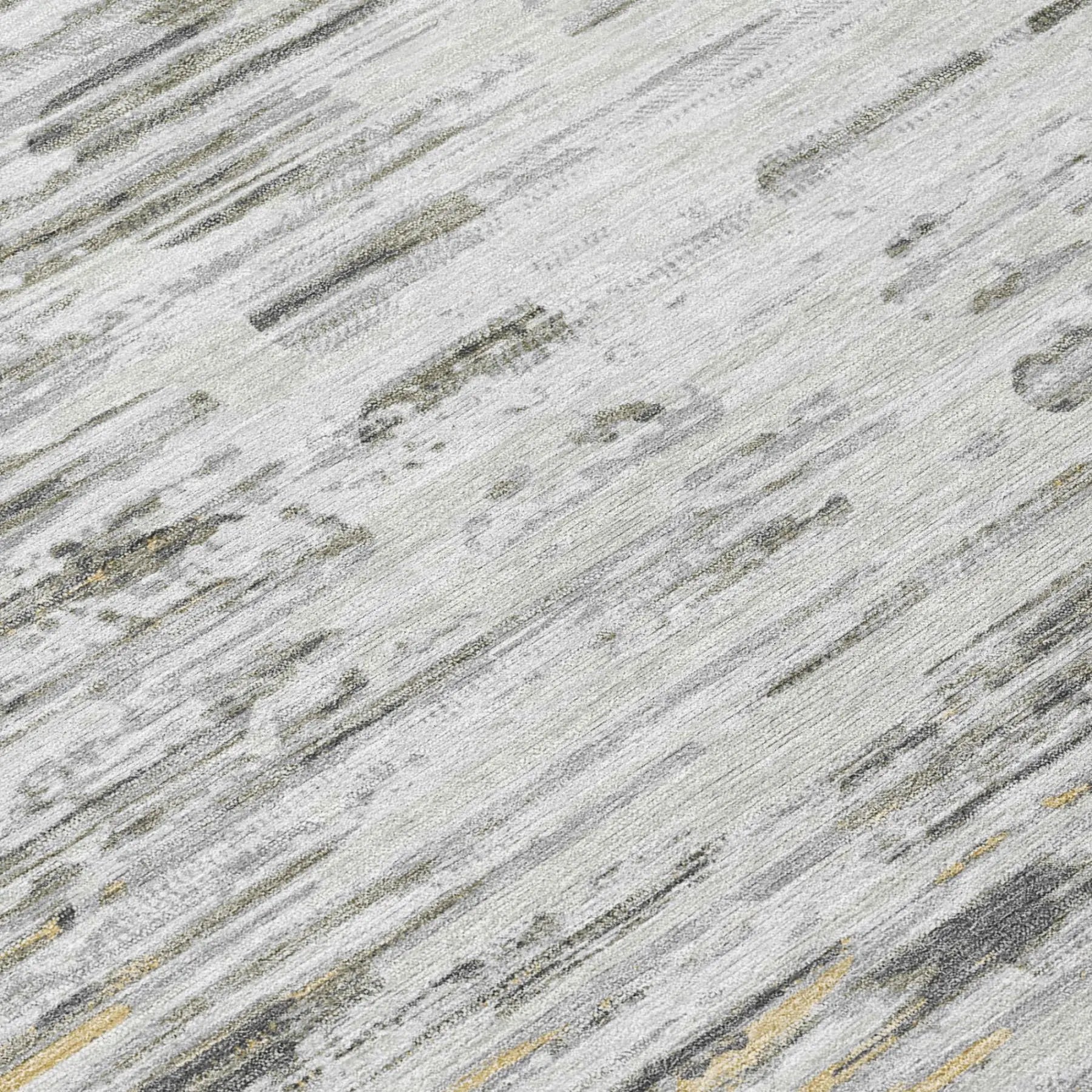 8' Gray And Ivory Round Abstract Washable Indoor Outdoor Area Rug Homeroots Outdoor