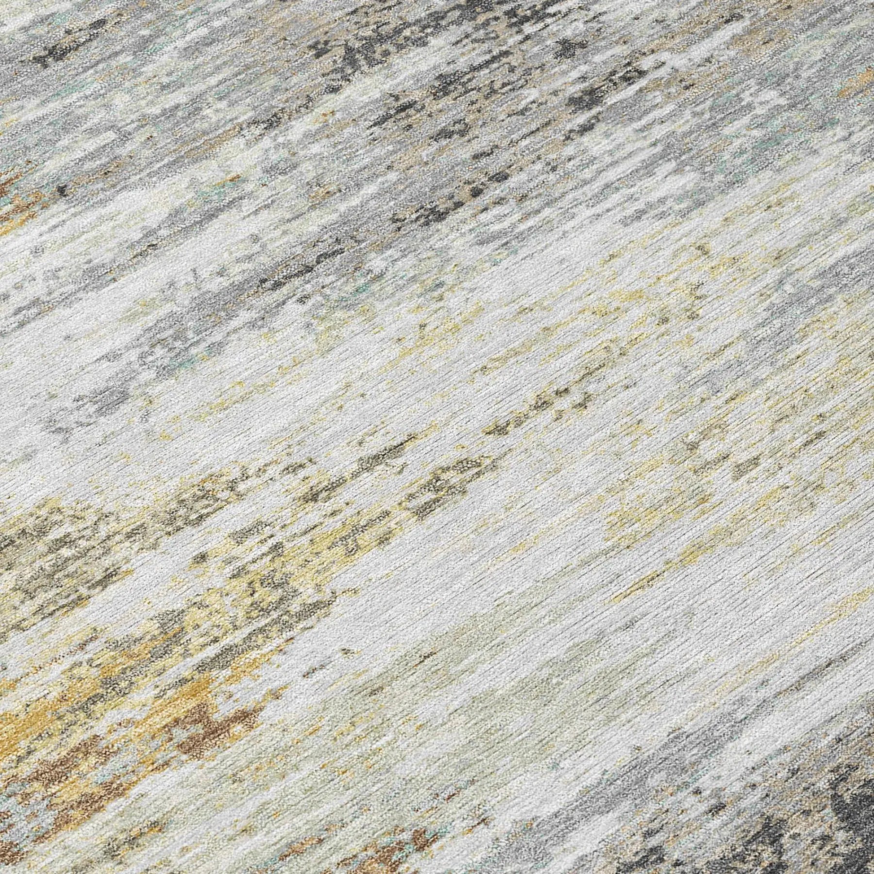 8' Gray And Silver Round Abstract Washable Indoor Outdoor Area Rug Homeroots Outdoor