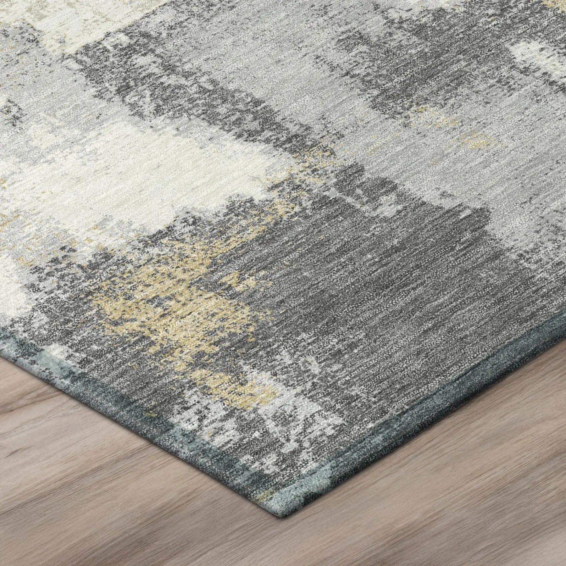 8' Gray And Silver Round Abstract Washable Indoor Outdoor Area Rug Homeroots Outdoor