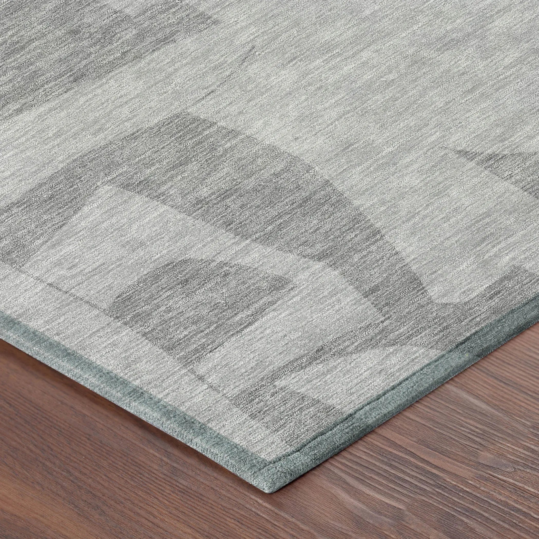 8' Gray And Silver Round Geometric Washable Indoor Outdoor Area Rug Homeroots Outdoor