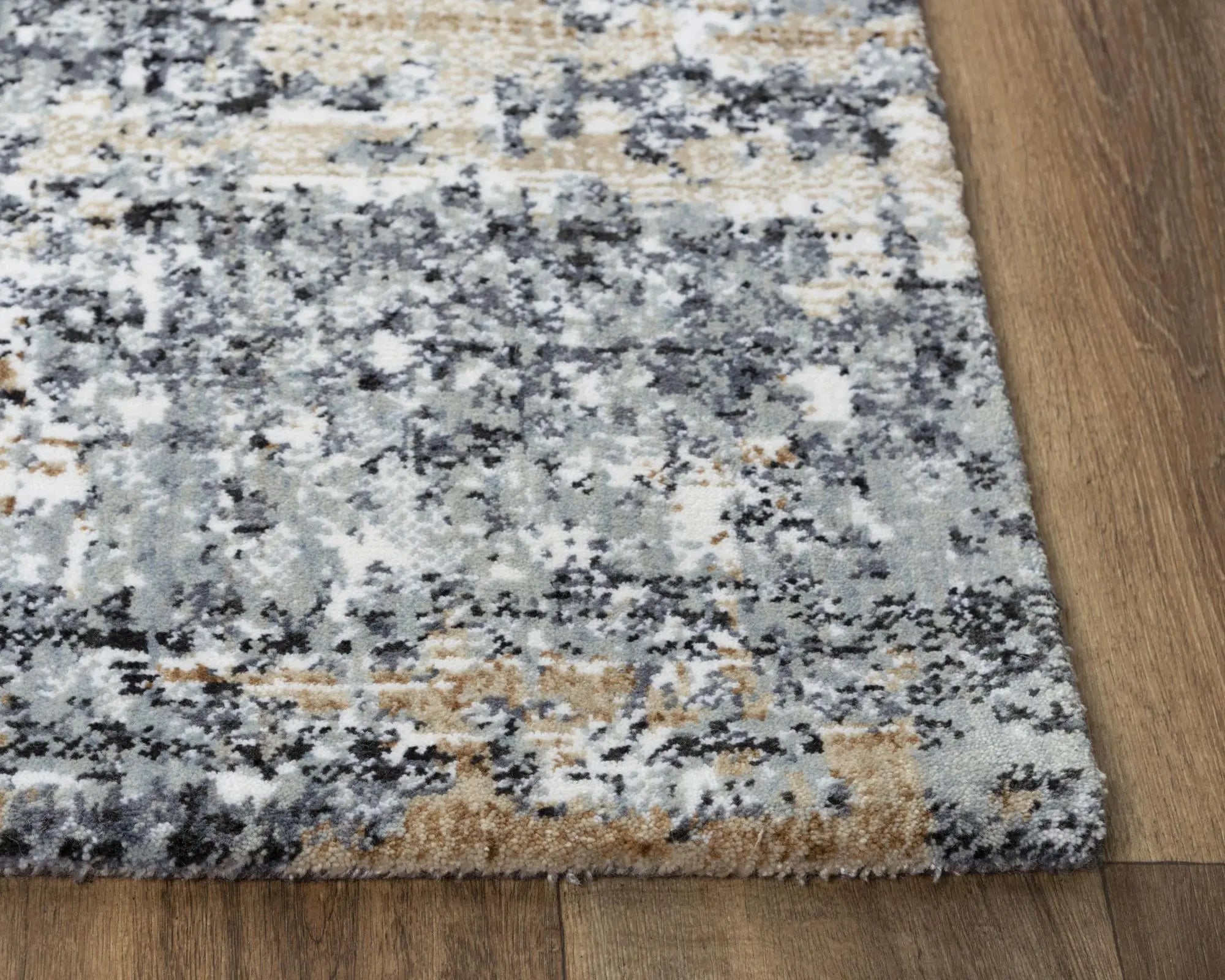 8' Gray Light Gray Brown Beige And Ivory Abstract Hand Carved Handmade Area Rug Homeroots Home Decor