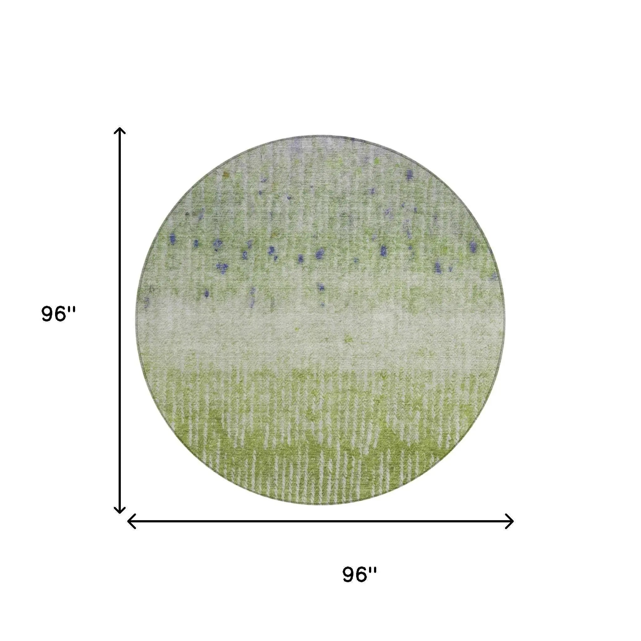 8' Green And Beige Round Abstract Washable Indoor Outdoor Area Rug Homeroots Outdoor