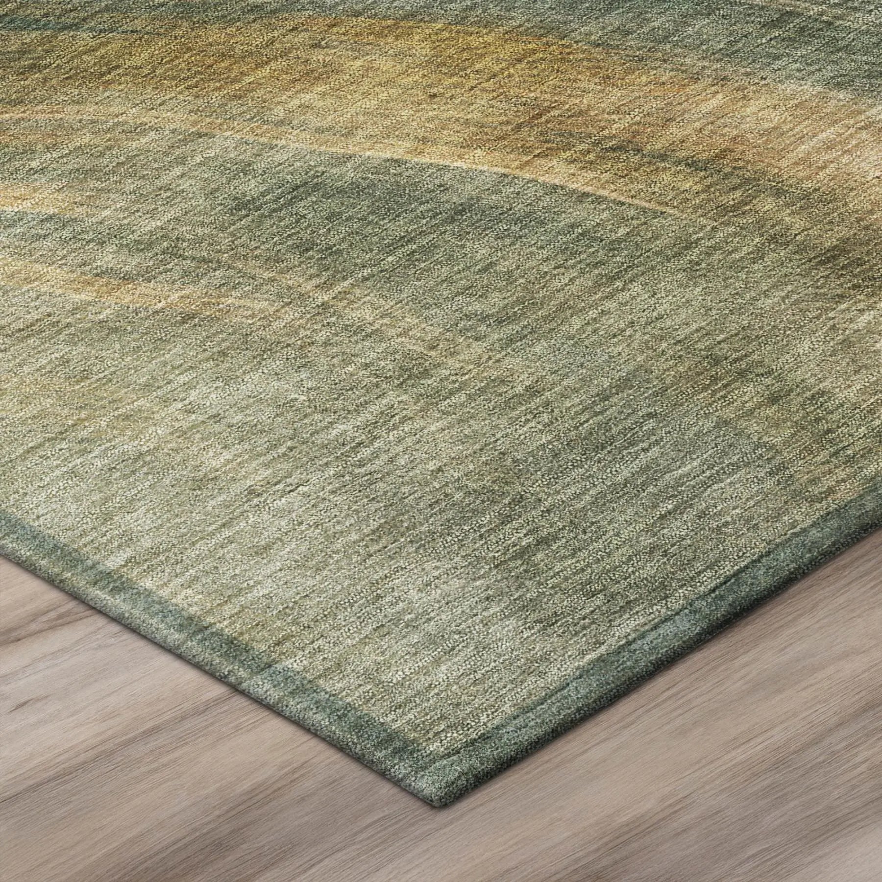 8' Green And Brown Round Abstract Washable Indoor Outdoor Area Rug Homeroots Outdoor