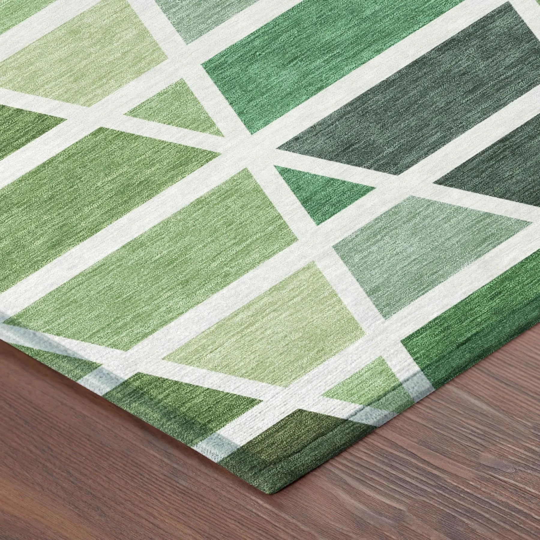 8' Green And White Round Geometric Washable Indoor Outdoor Area Rug Homeroots Outdoor