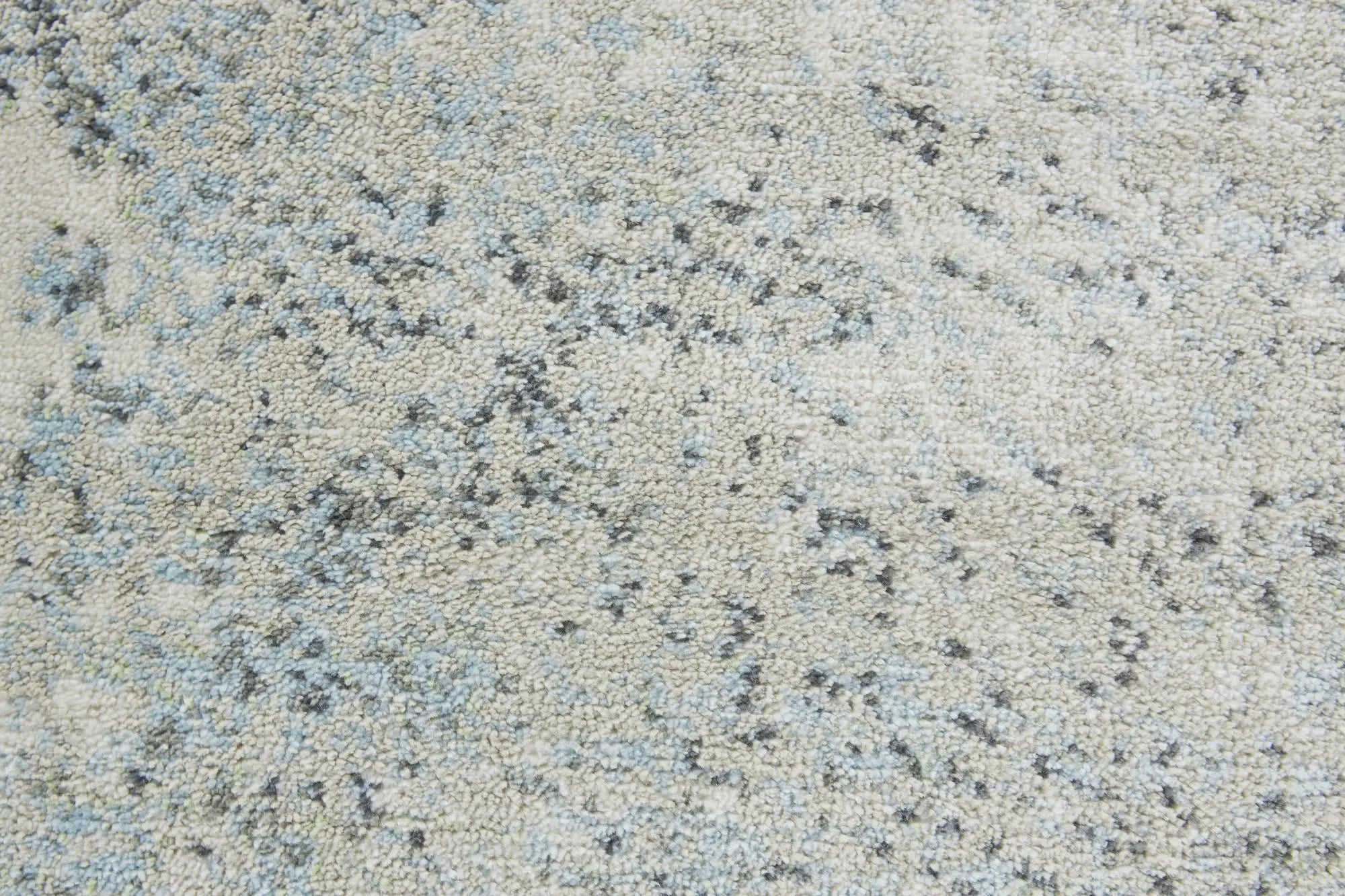 8' Green Blue And Gray Abstract Round Rug Homeroots Home Decor