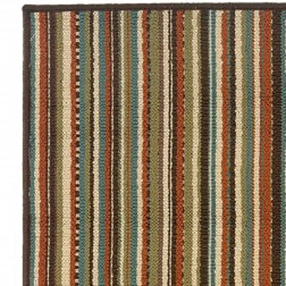 8' Green Indoor Outdoor Runner Rug Homeroots Outdoor