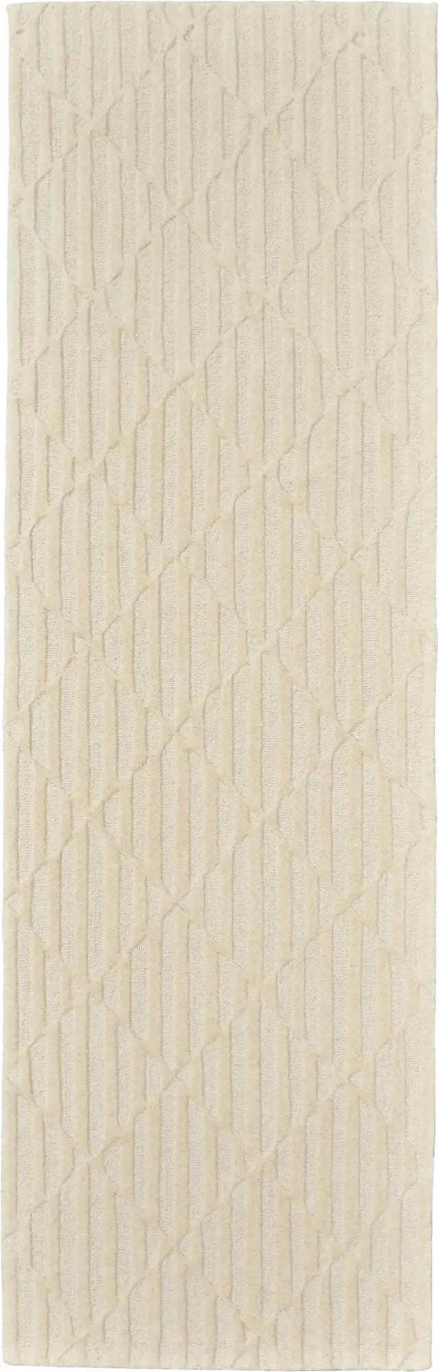 8' Ivory And Beige Wool Hand Tufted Area Rug Homeroots Home Decor