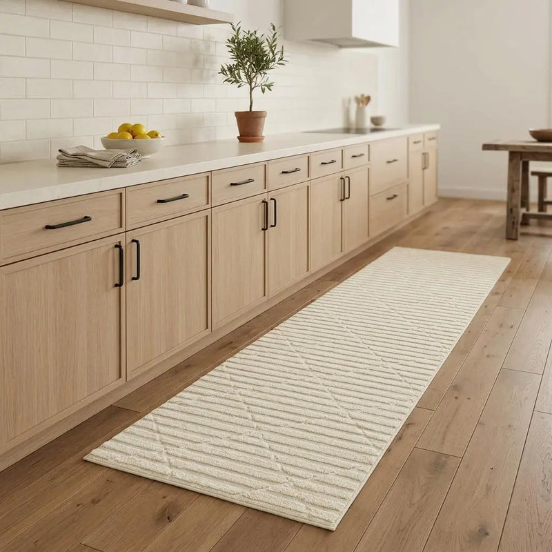 8' Ivory And Beige Wool Hand Tufted Area Rug Homeroots Home Decor
