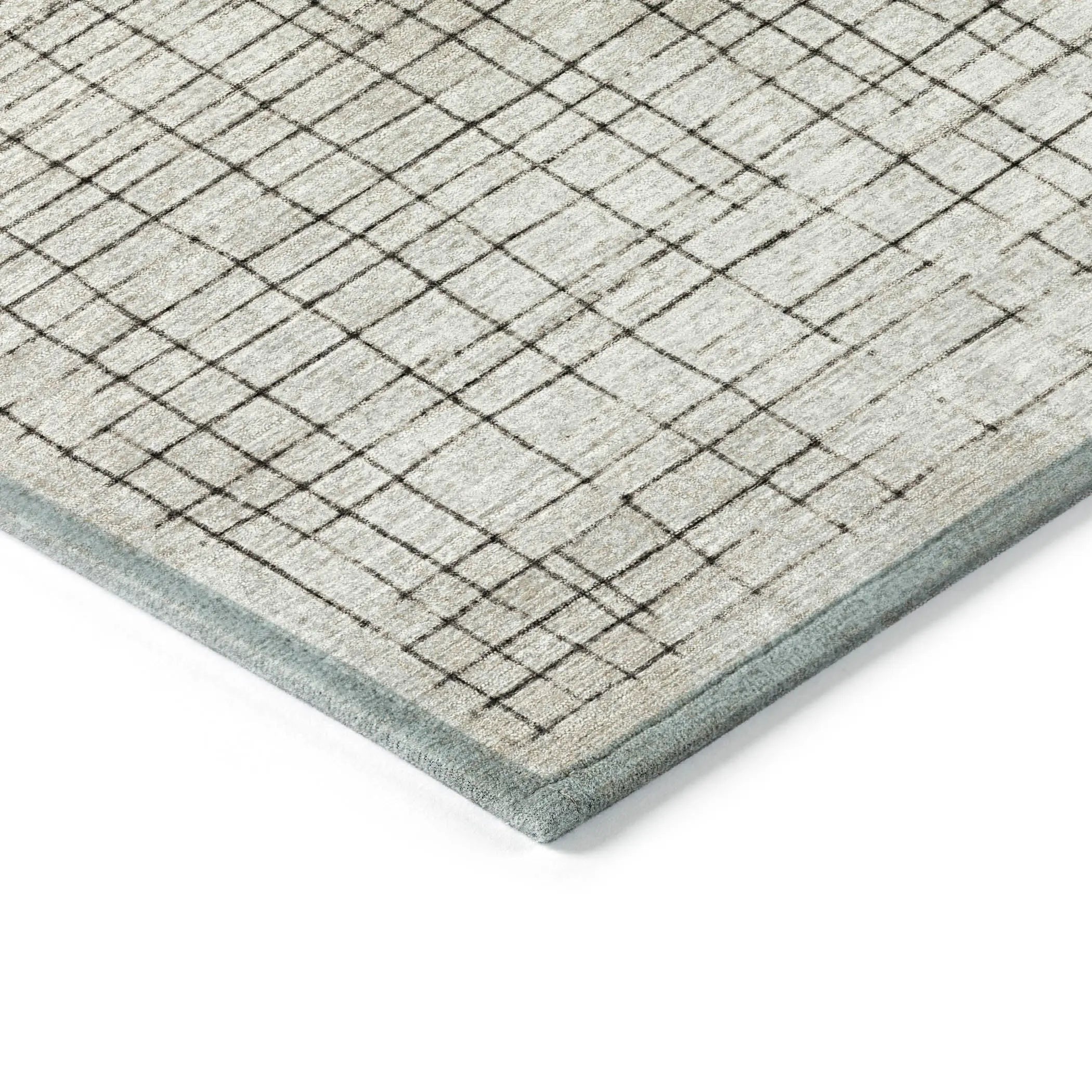 8' Ivory And Black Round Geometric Washable Indoor Outdoor Area Rug Homeroots Outdoor