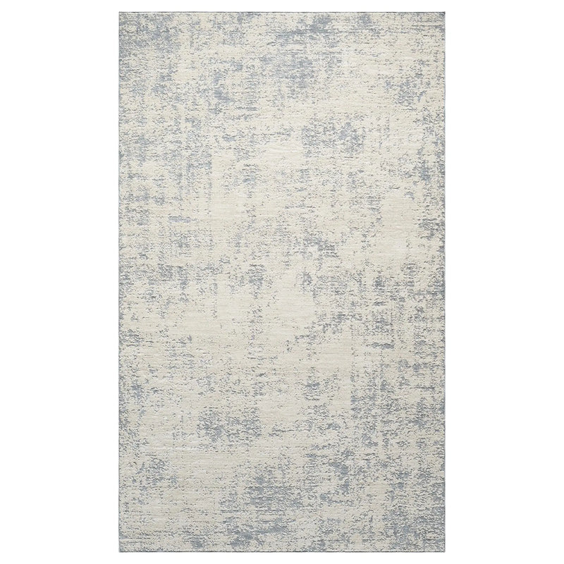 8' Ivory And Blue Abstract Runner Rug Homeroots Home Decor