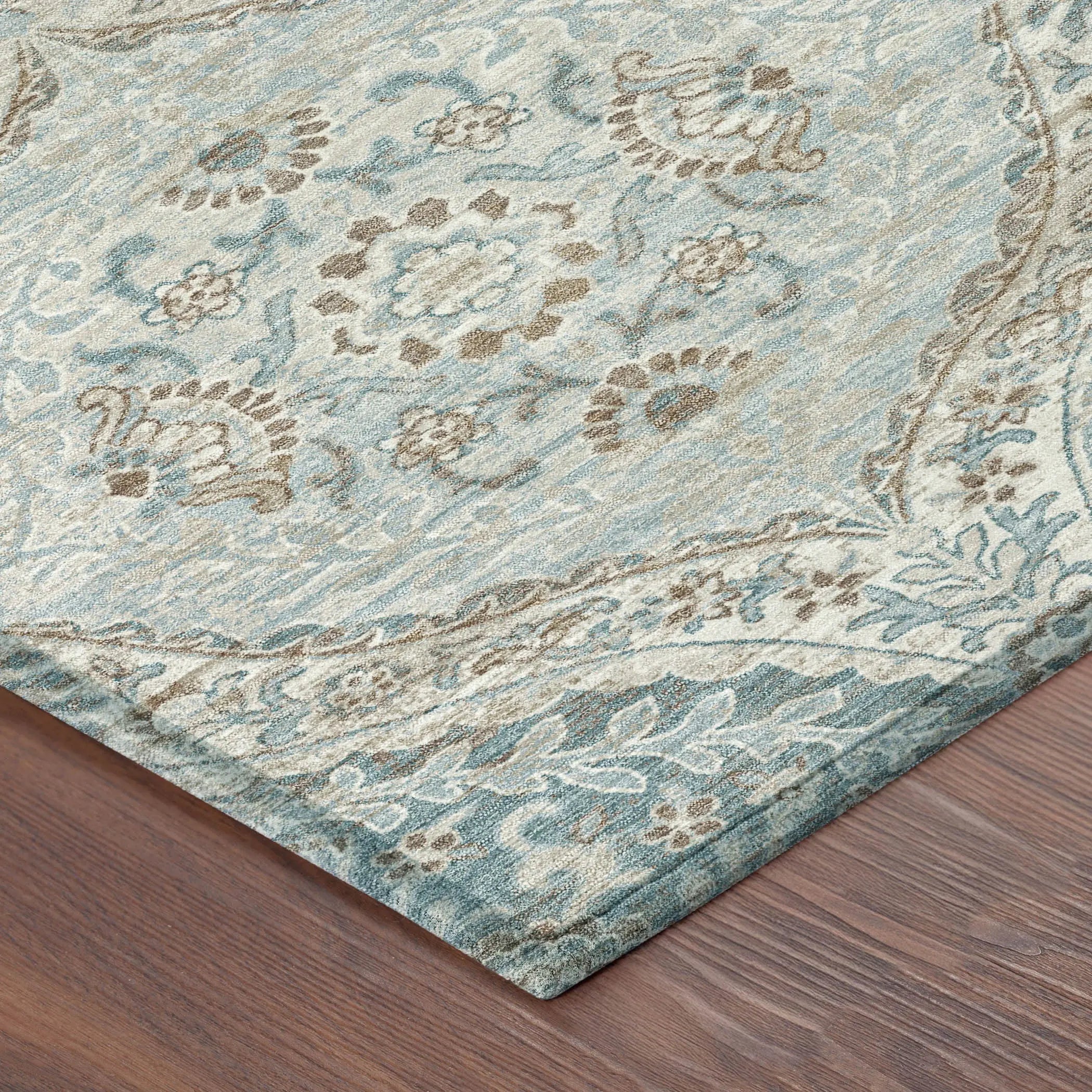 8' Ivory And Brown Round Ogee Washable Indoor Outdoor Area Rug Homeroots Outdoor