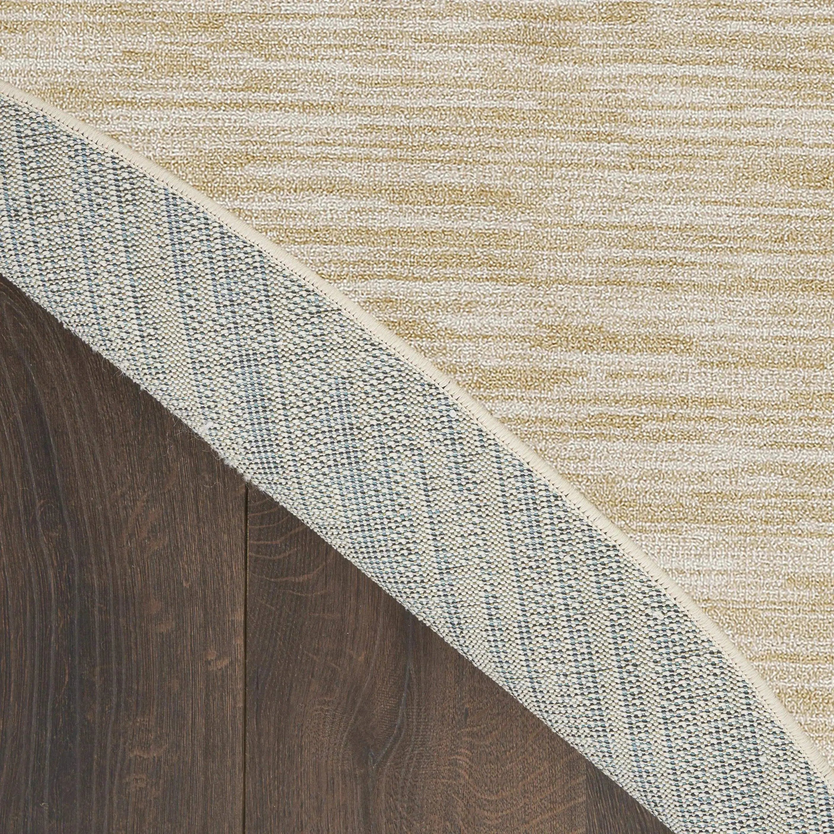 8' Ivory And Gold Round Abstract Indoor Outdoor Area Rug Homeroots Outdoor