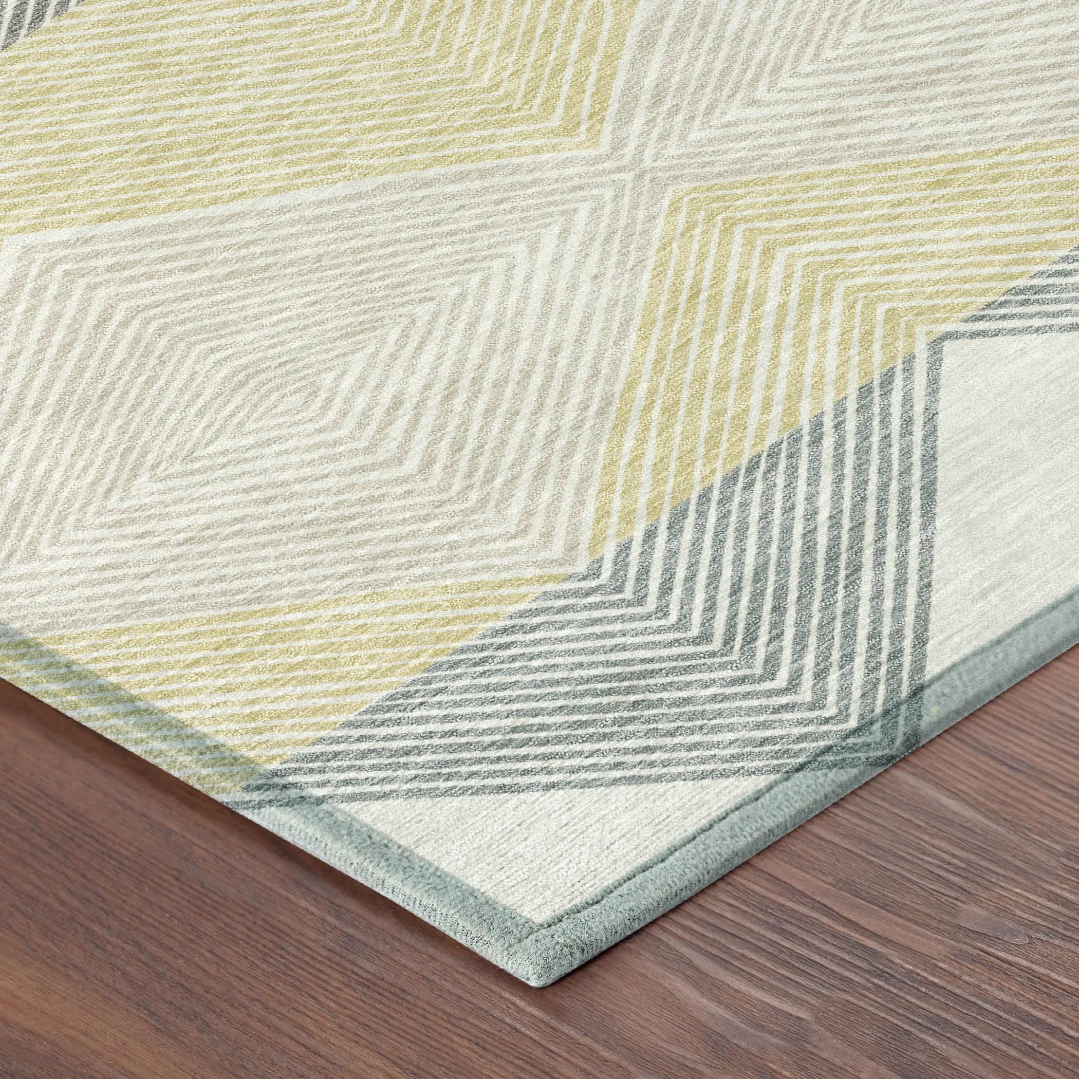 8' Ivory And Gray Round Geometric Washable Indoor Outdoor Area Rug Homeroots Outdoor