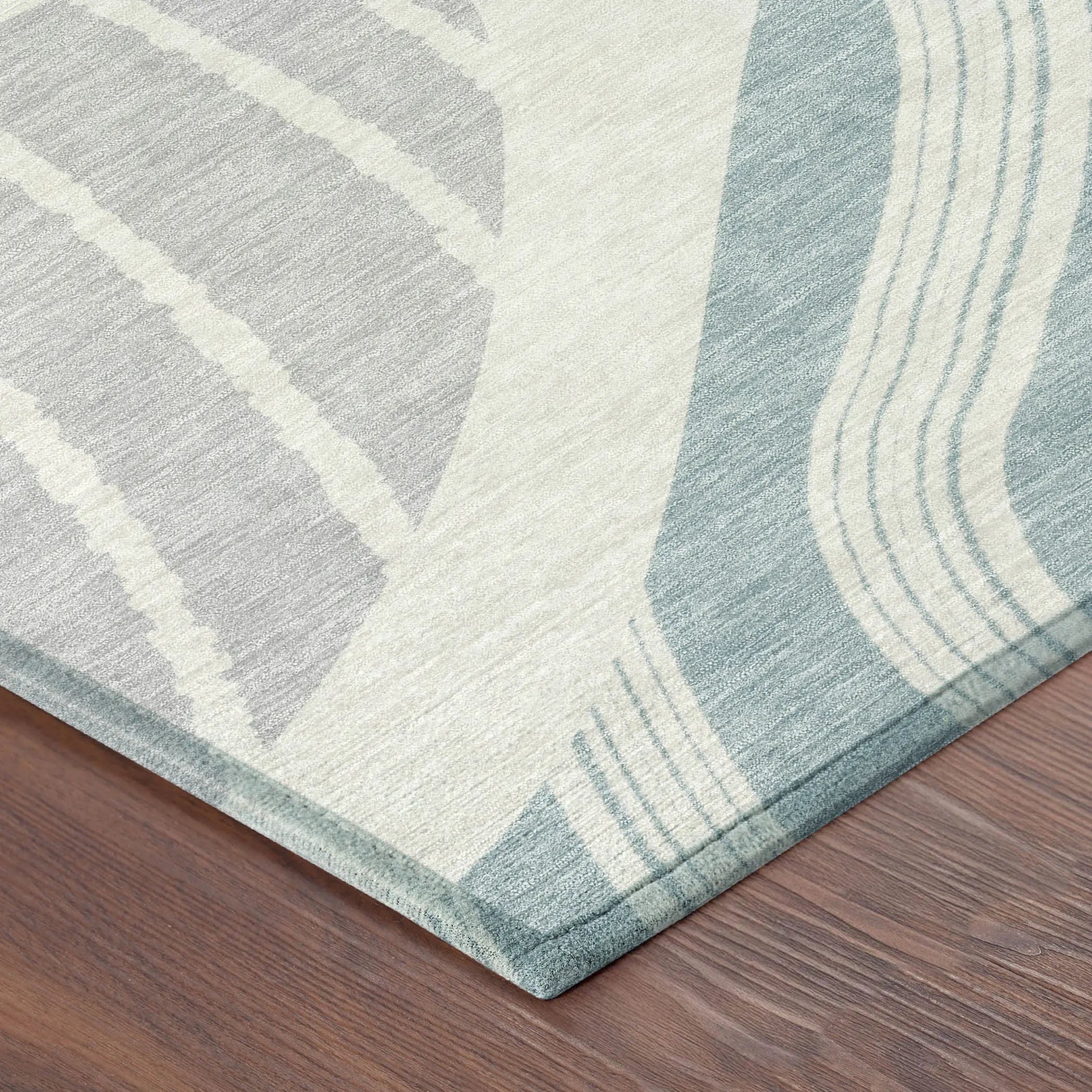 8' Ivory And Linen Round Abstract Washable Indoor Outdoor Area Rug Homeroots Outdoor