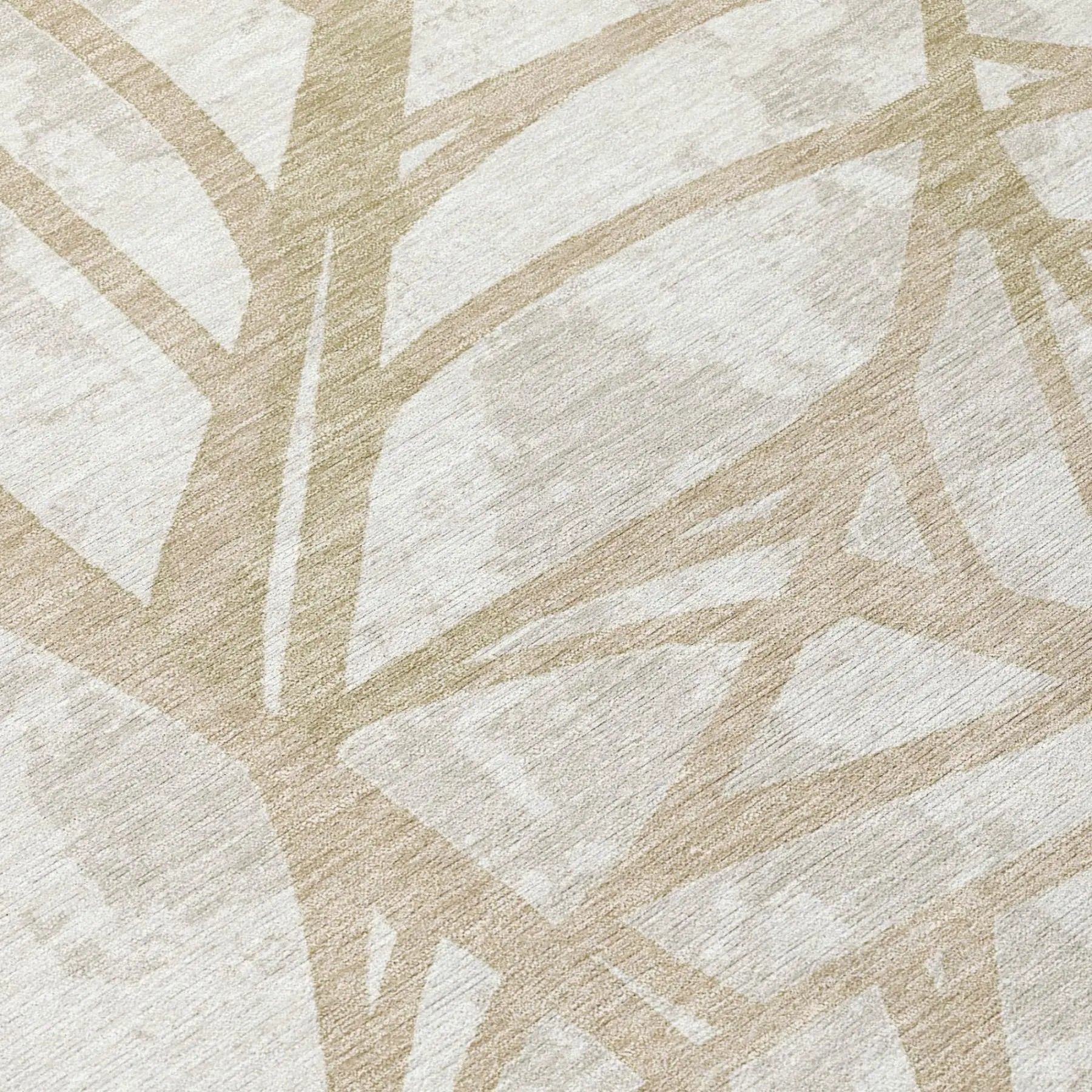 8' Ivory And Linen Round Floral Washable Indoor Outdoor Area Rug Homeroots Outdoor