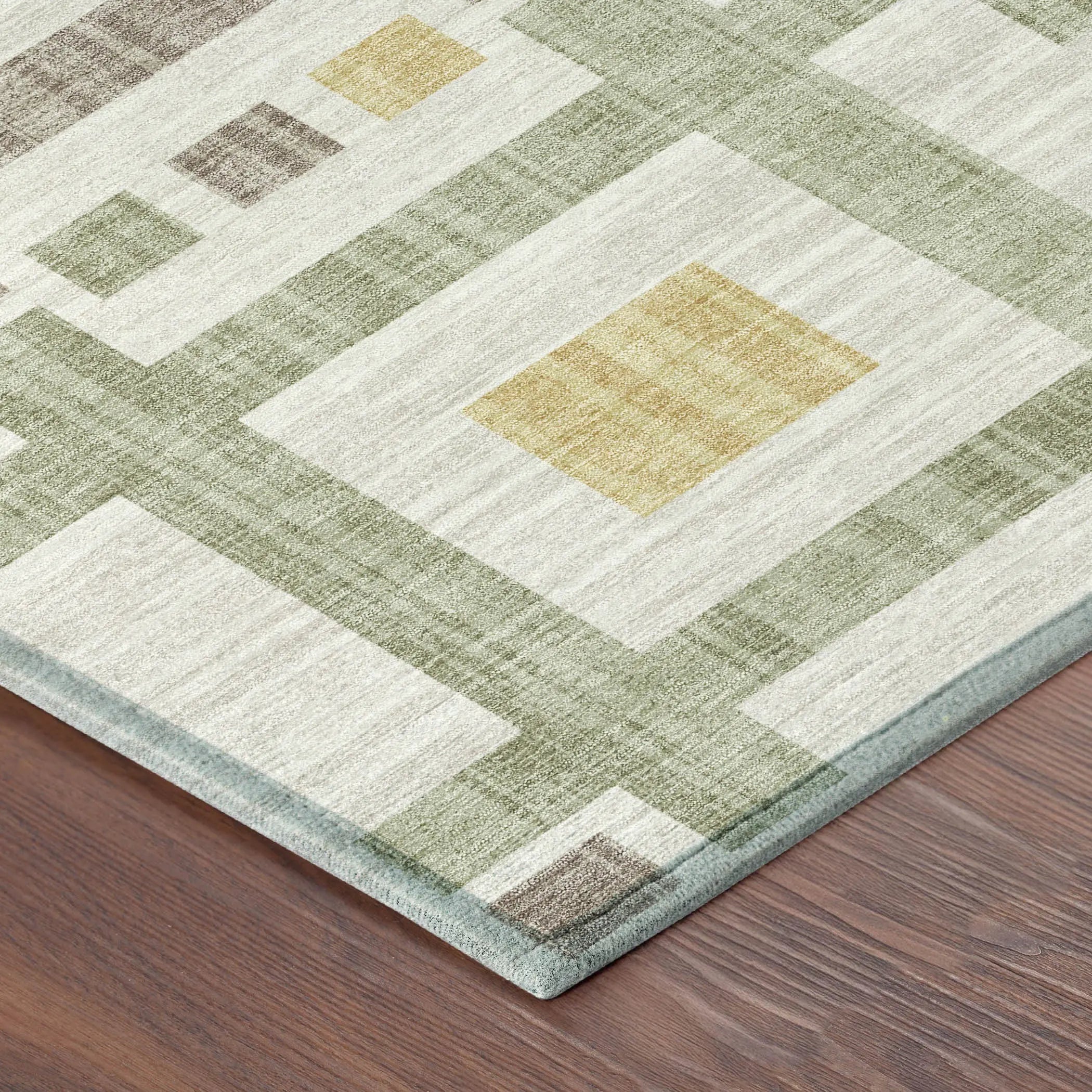 8' Ivory And Linen Round Geometric Washable Indoor Outdoor Area Rug Homeroots Outdoor