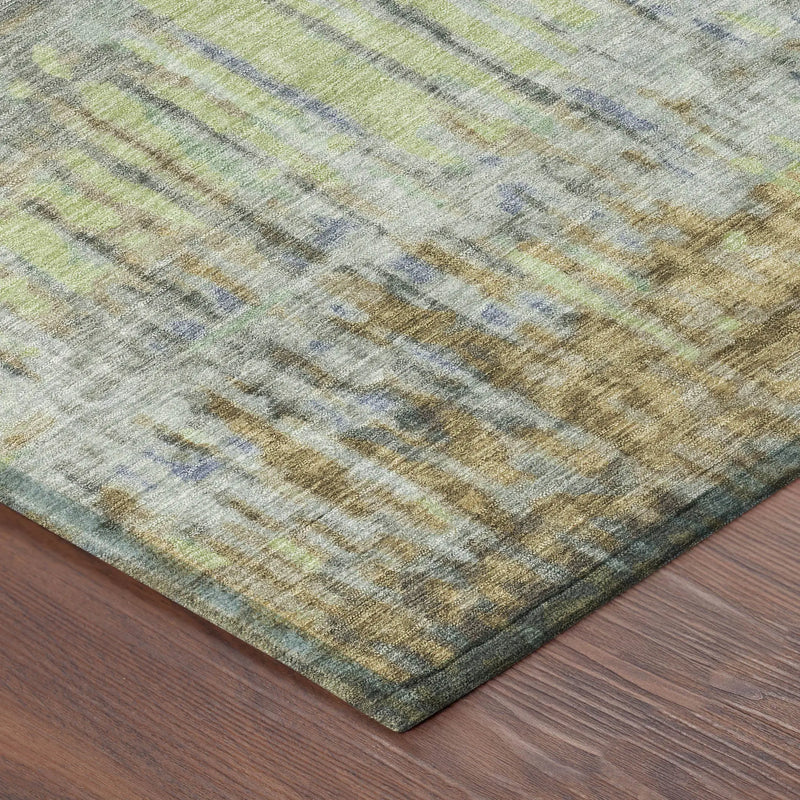 8' Khaki And Taupe Round Abstract Washable Indoor Outdoor Area Rug Homeroots Outdoor