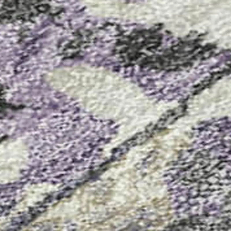 8' Lavender And Plum Round Abstract Washable Indoor Outdoor Area Rug Homeroots Outdoor