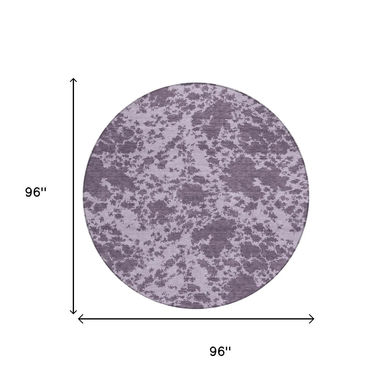 8' Lavender And Purple Round Abstract Washable Indoor Outdoor Area Rug Homeroots Outdoor
