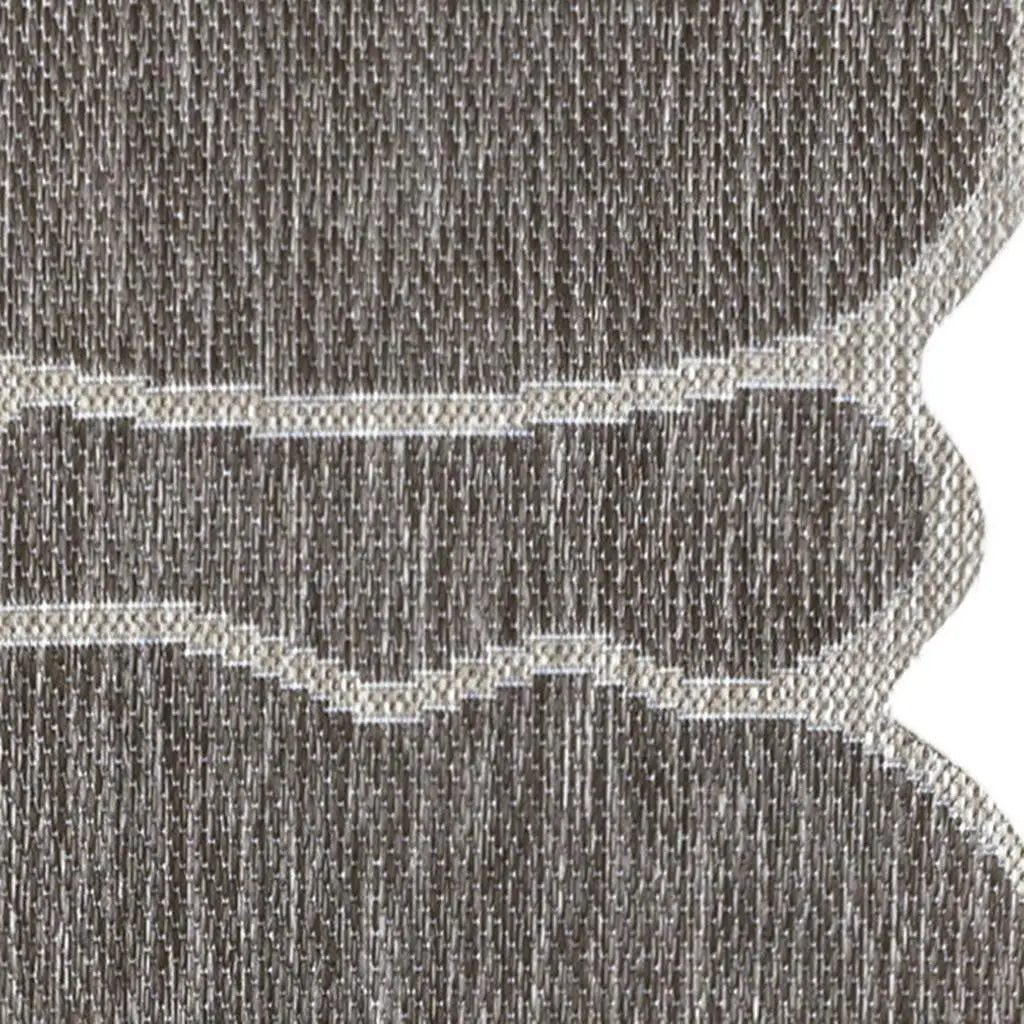 8' Light Brown And Beige Medallion Indoor Outdoor Runner Rug Homeroots Outdoor