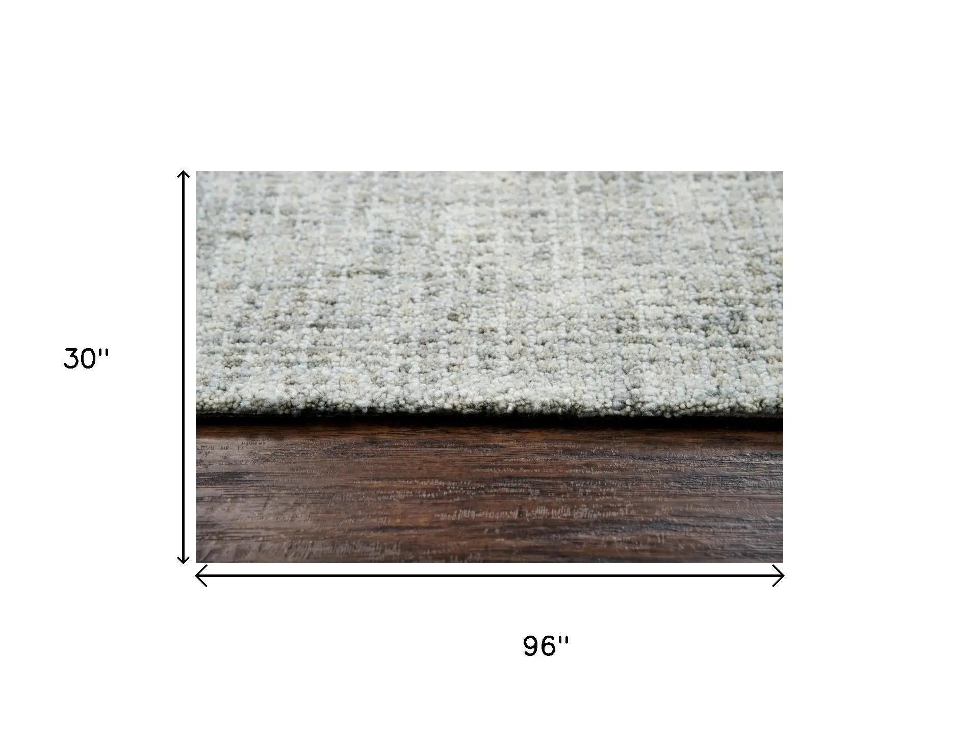 8' Light Gray And Beige Wool Hand Tufted Area Rug Homeroots Home Decor