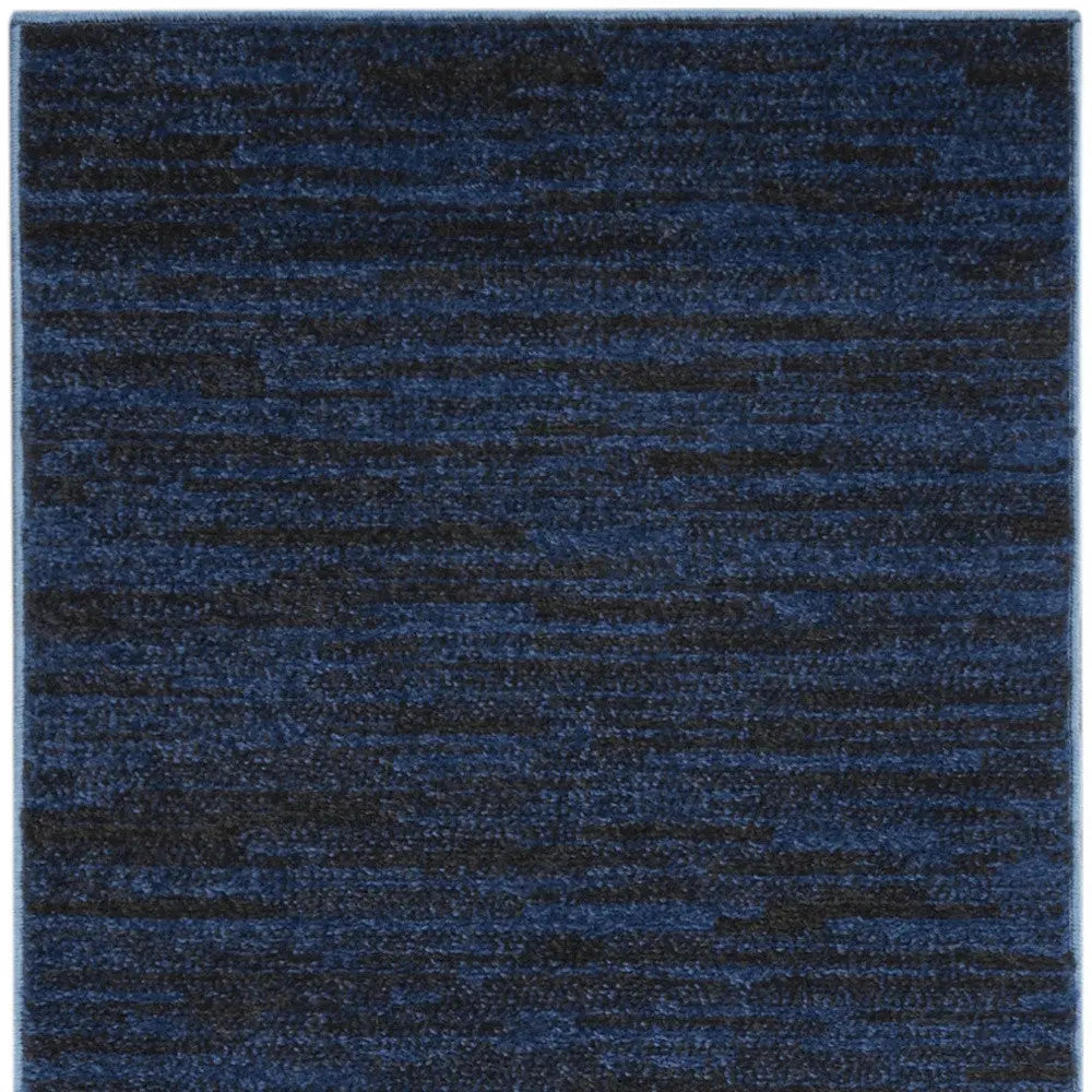 8' Midnight Blue Indoor Outdoor Runner Rug - GreatEagleInc