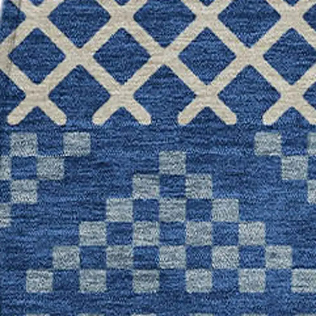 8' Navy Blue And Copper Round Striped Washable Indoor Outdoor Area Rug Homeroots Outdoor