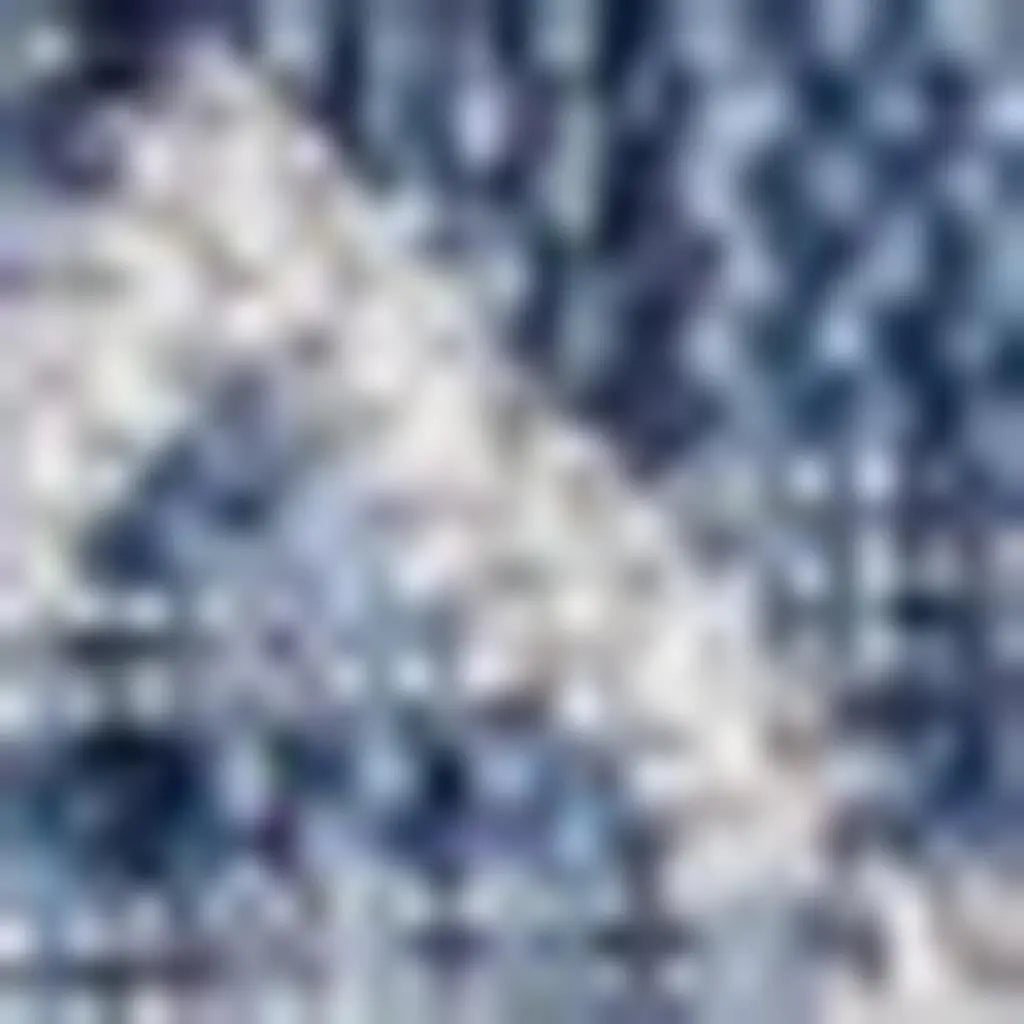 8' Navy Blue And Light Gray Square Trellis Indoor Outdoor Area Rug - GreatEagleInc