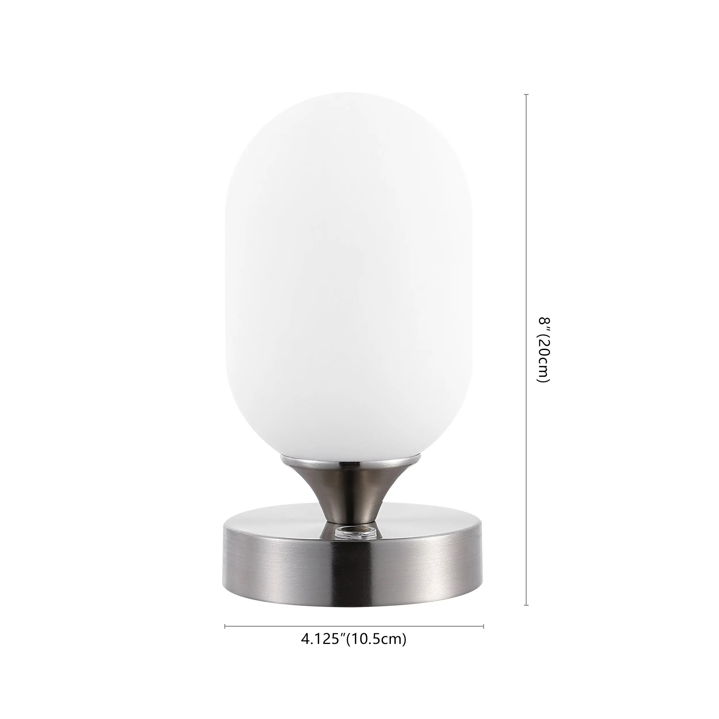 8" Nickel Novelty USB Table Lamp Homeroots Lighting