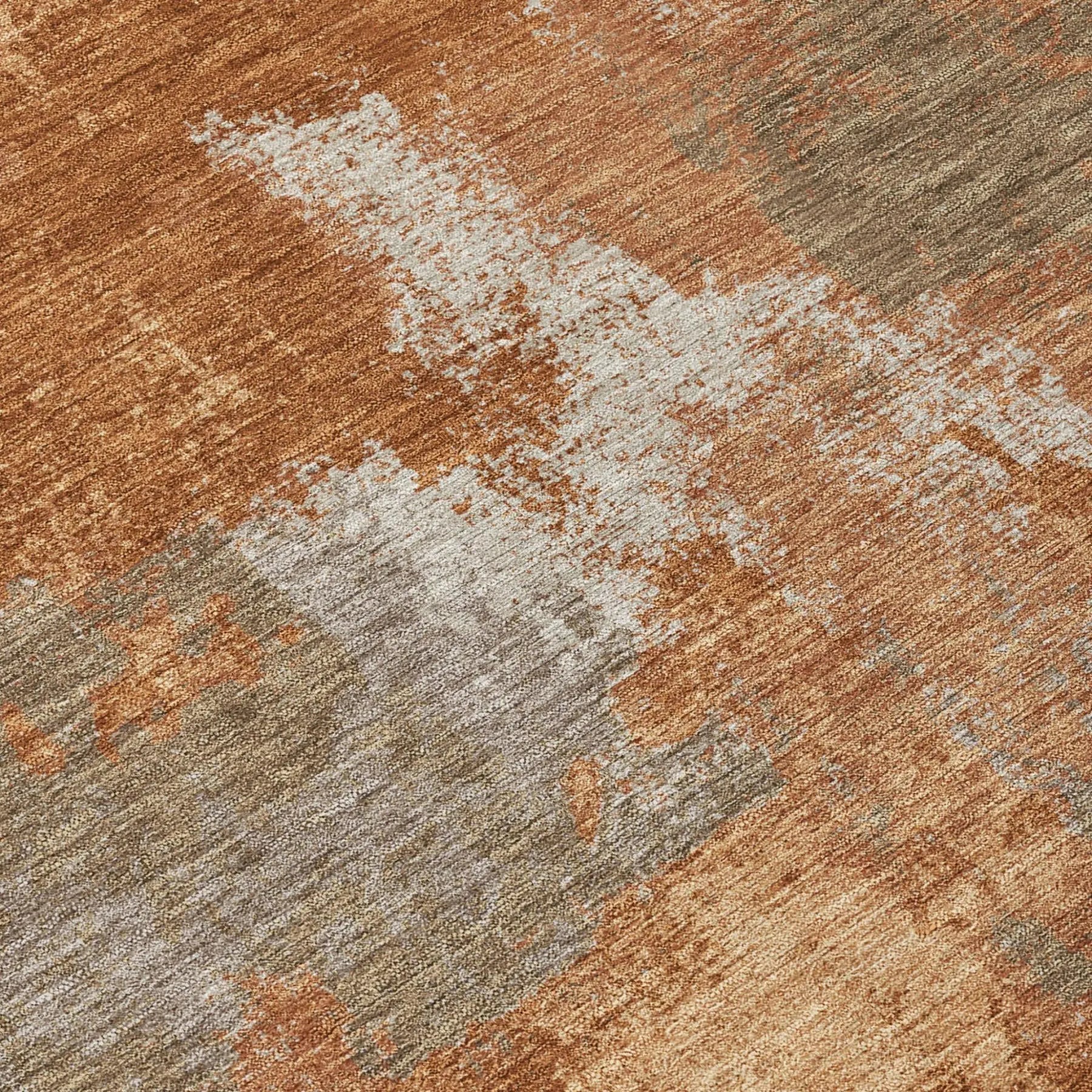 8' Orange And Brown Round Abstract Washable Indoor Outdoor Area Rug Homeroots Outdoor