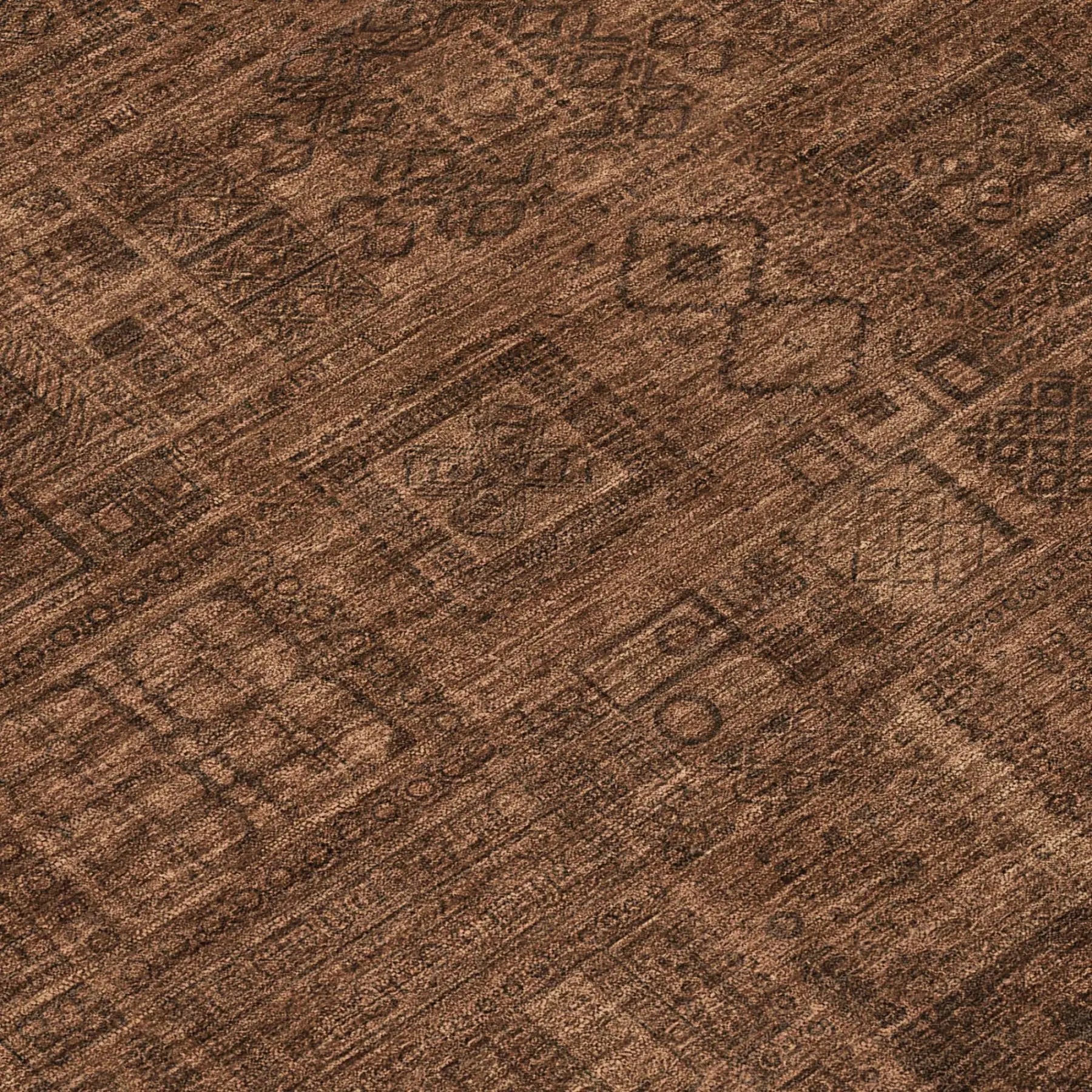 8' Orange And Brown Round Oriental Washable Indoor Outdoor Area Rug Homeroots Outdoor