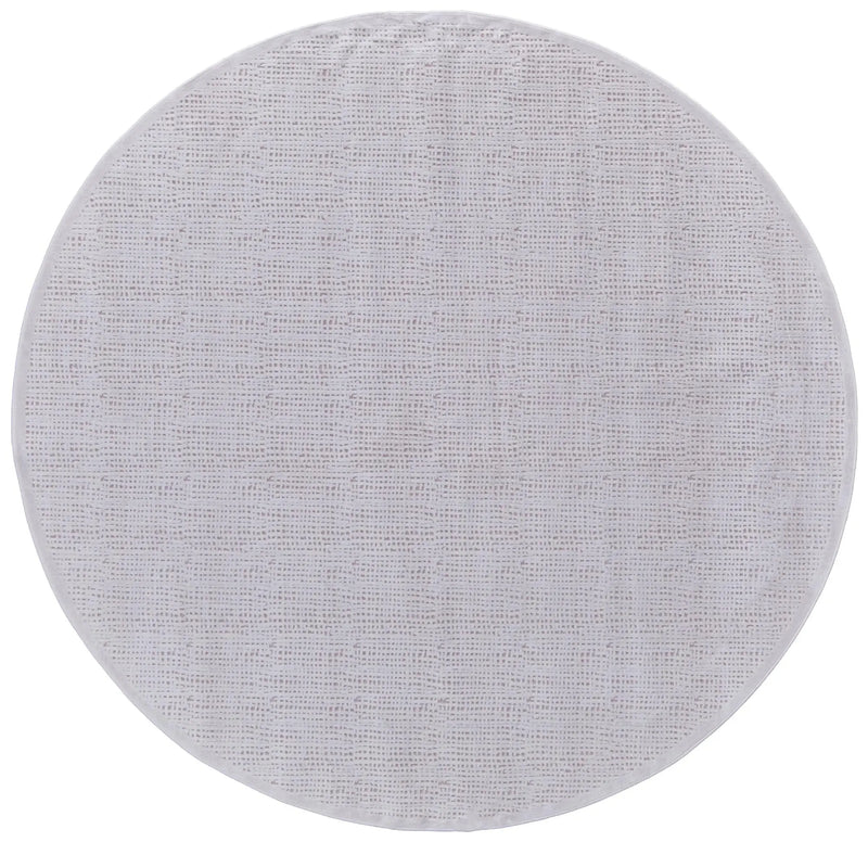 8' Pink And White Abstract Round Rug Homeroots Home Decor